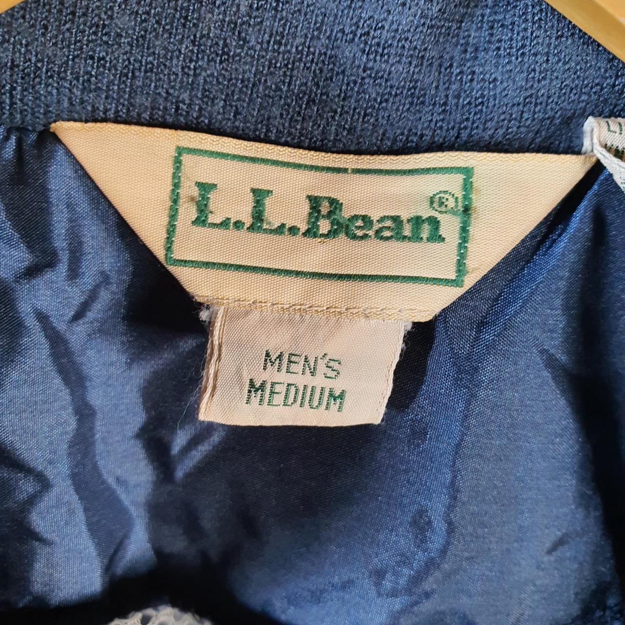 Vintage L.L. Bean Outdoors Nylon Jacket Mens Medium Blue Waterproof