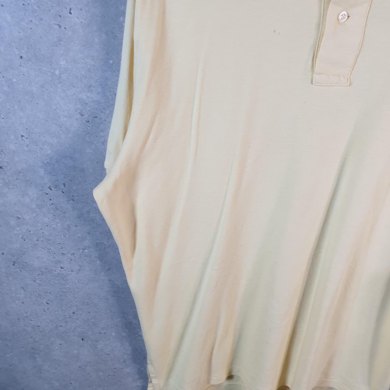 Vintage Ralph Lauren Polo Shirt Men’s Large Yellow Cotton Embroidered Pony