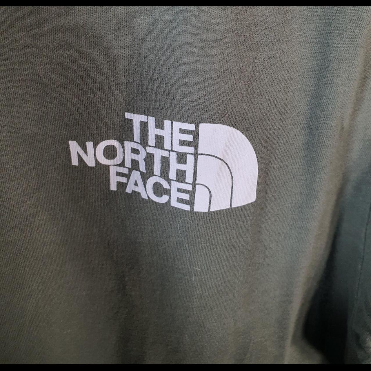 Vintage The North Face TNF Spellout T Shirt Shirt Men’s Medium Khaki Green Logo Athletic C9739