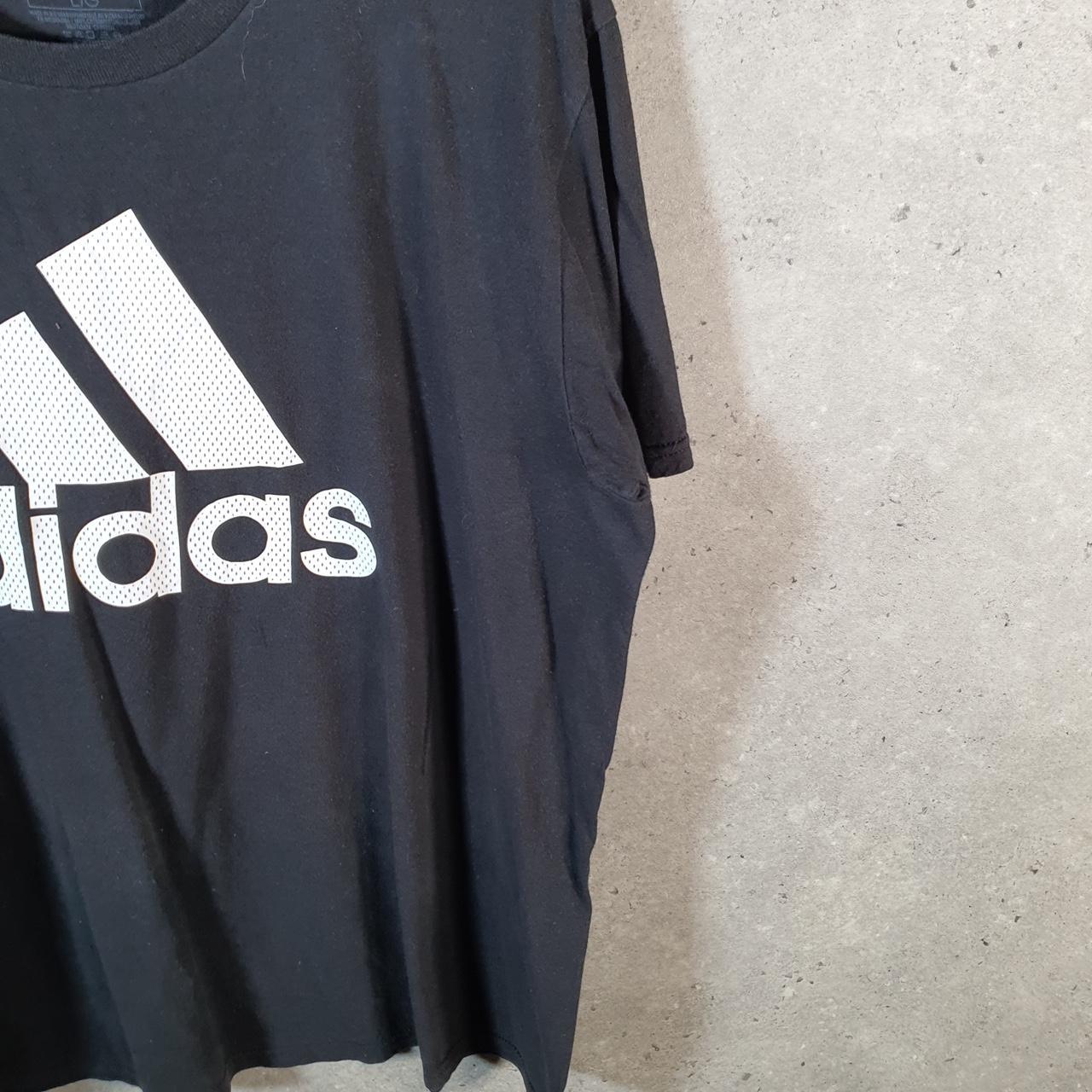 Vintage Adidas Go Tee T Shirt Shirt Men’s Large Black Three Stripes Logo Athletic