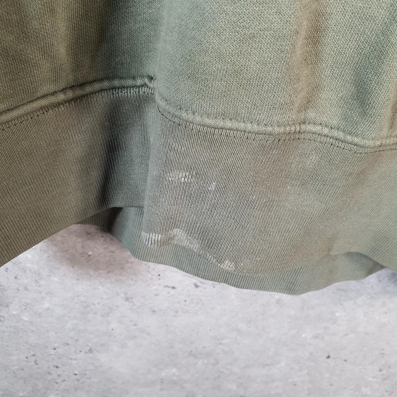 Vintage Ralph Lauren Polo Bear Spellout Hoodie Mens Medium Khaki Green Preppy Pony