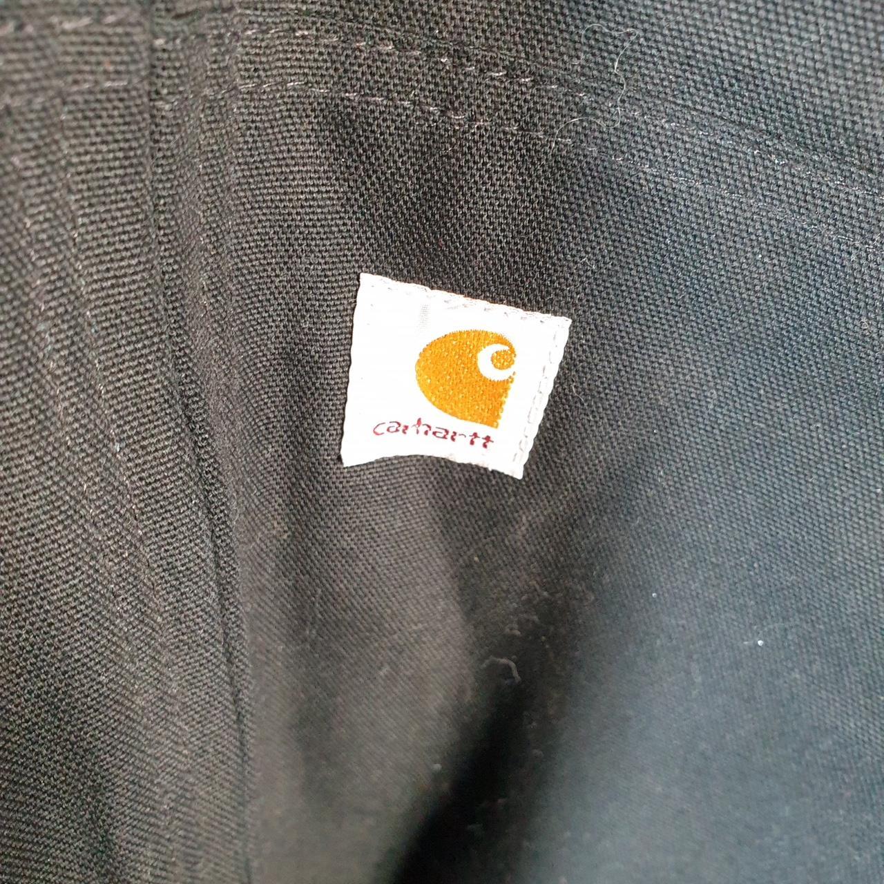 Vintage Carhartt Active Hooded Jacket Men’s Large Black J140 BLK Workwear Canvas USA G2096