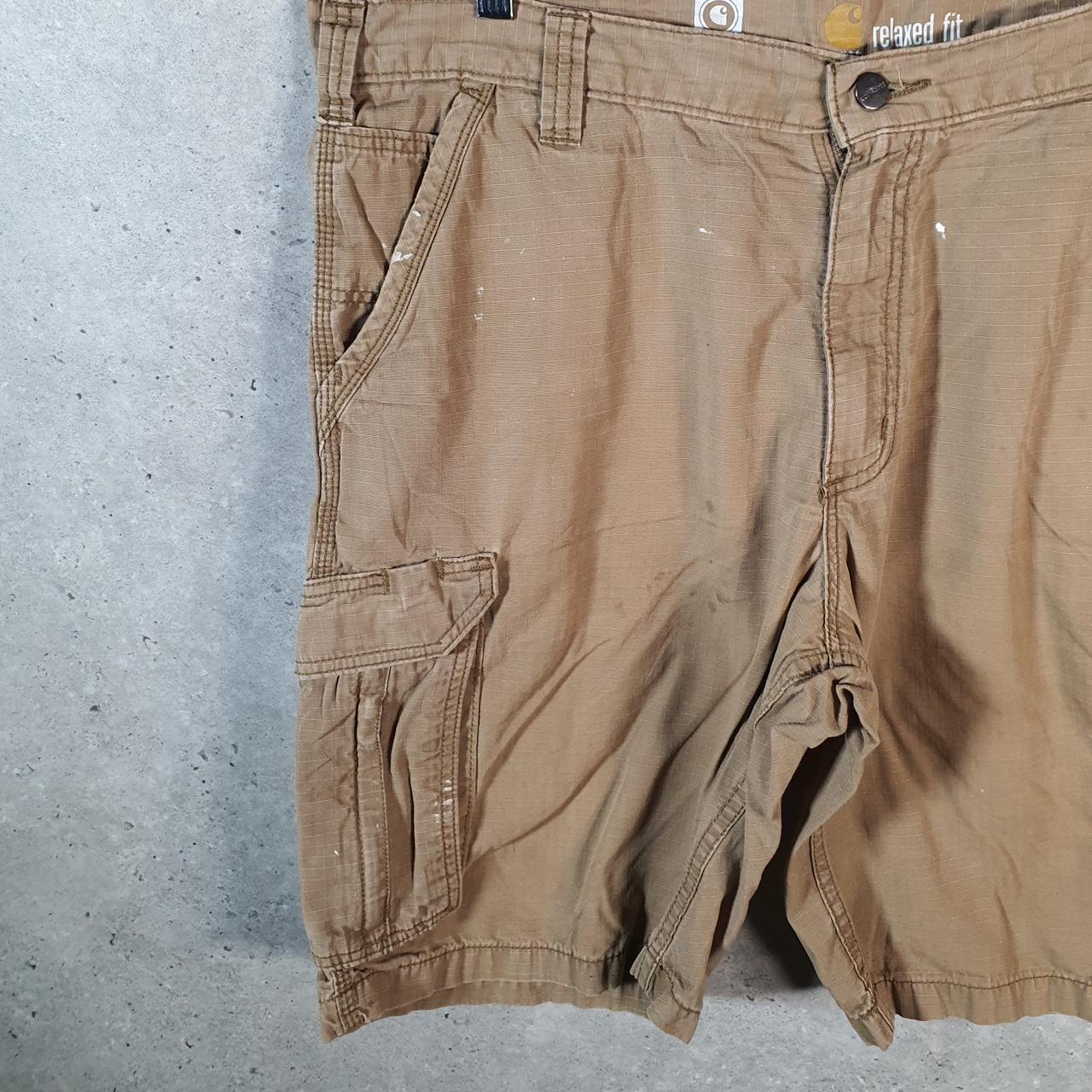 Vintage Carhartt Baggy Carpenter Shorts Jorts Cargo Men’s W38 Brown Relaxed Fit Workwear A4852