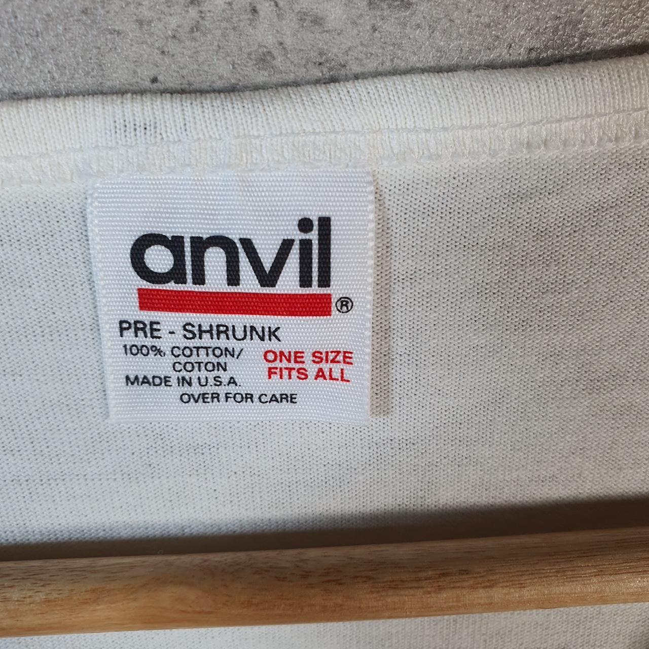 Vintage Anvil Curley Dog 90s USA Single Stitch T Shirt Men’s XL White