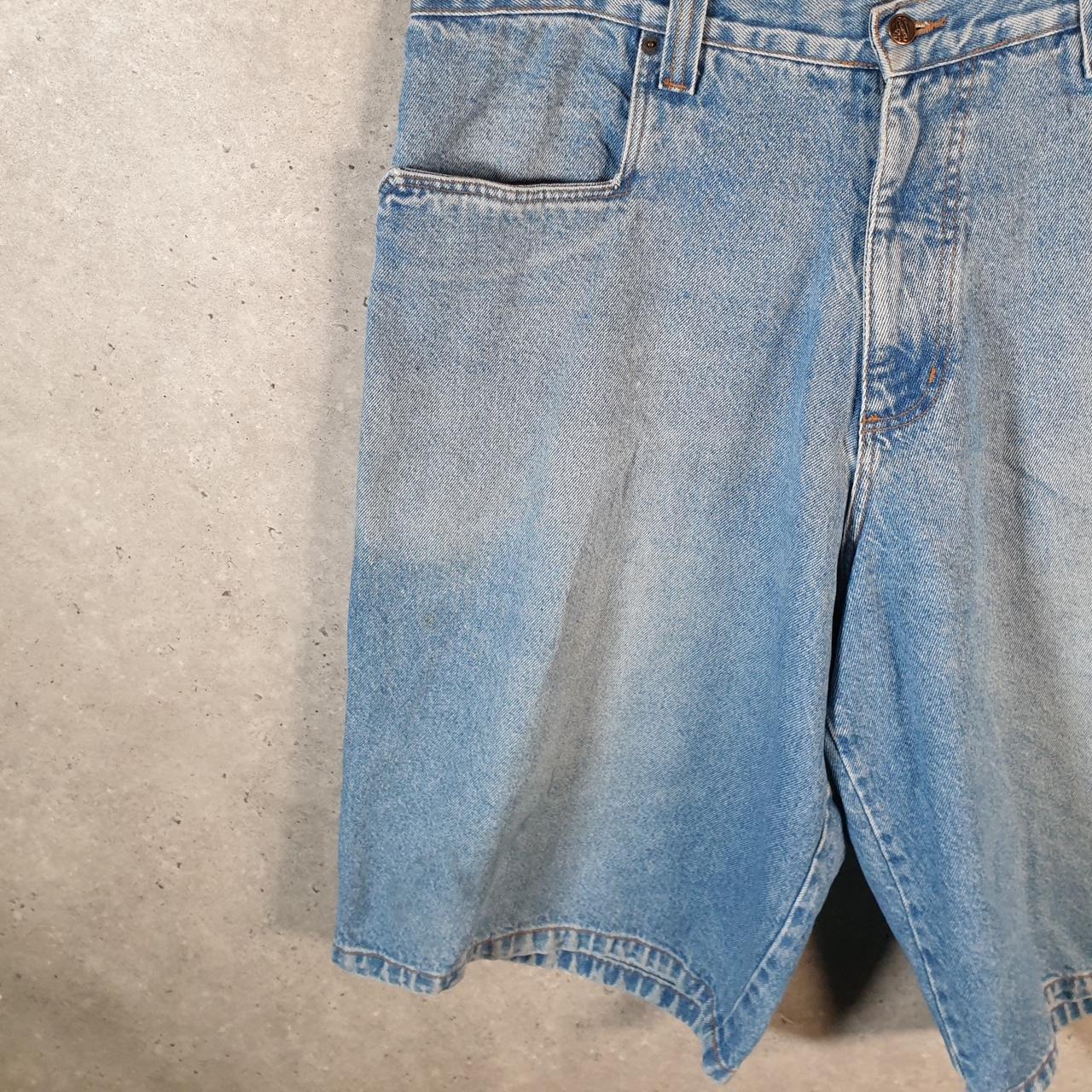 Vintage Menace Baggy Y2K Hip Hop Jeans Shorts Jorts Mens W40 Blue Denim USA Big Fish Vintage