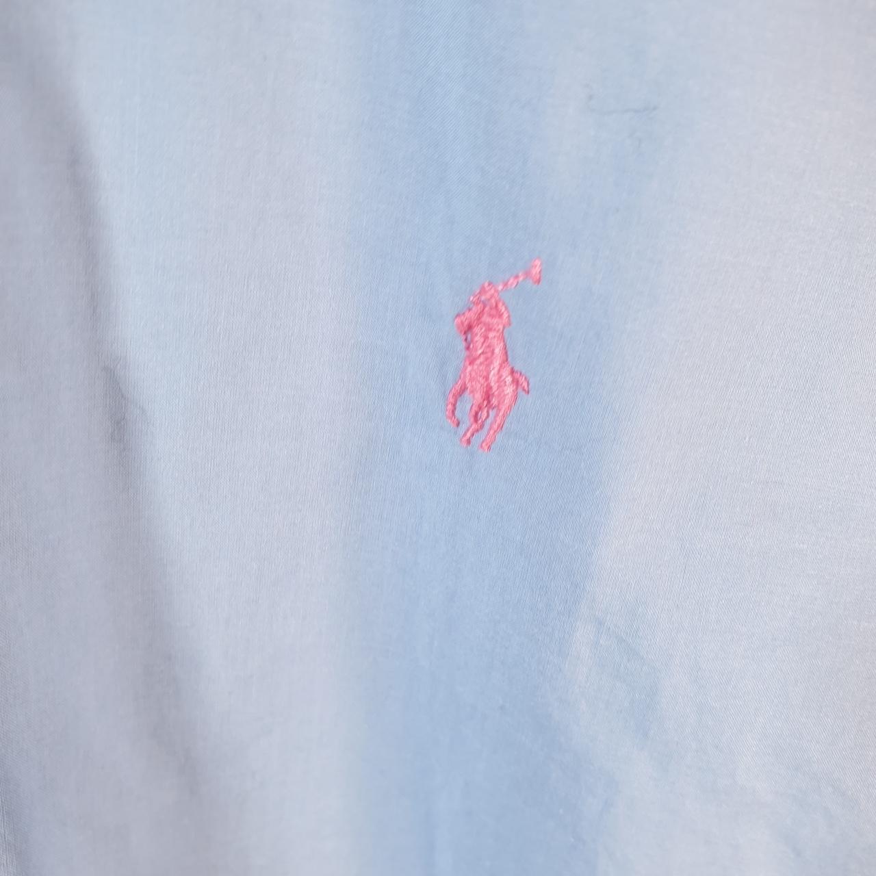 Vintage Ralph Lauren Button Down Shirt Men’s Small Blue Classic Fit Cotton Pony Big Fish Vintage