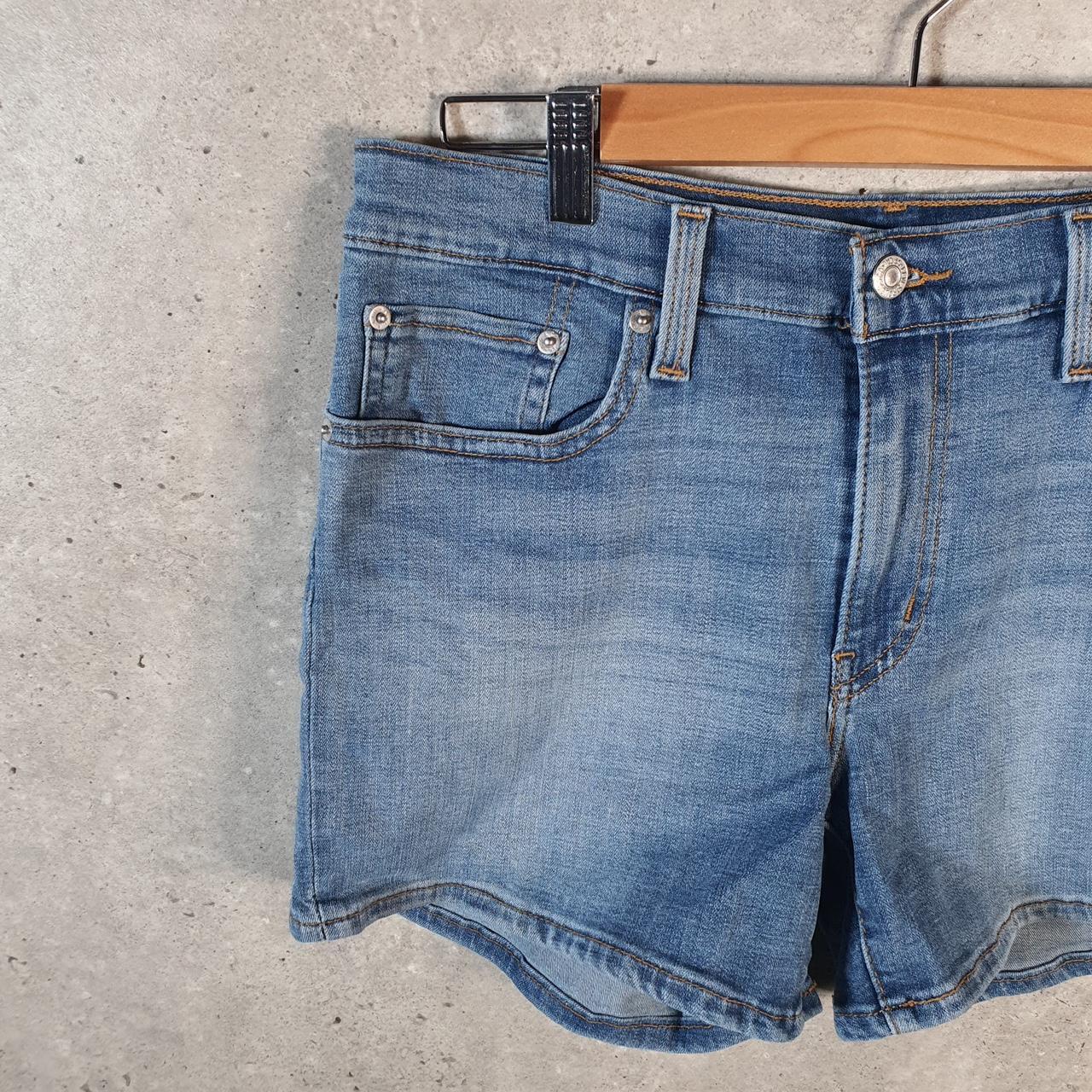 Vintage Levi’s Cut Off Baggy Shorts Jorts Cargo Womens W30 Blue Relaxed Denim