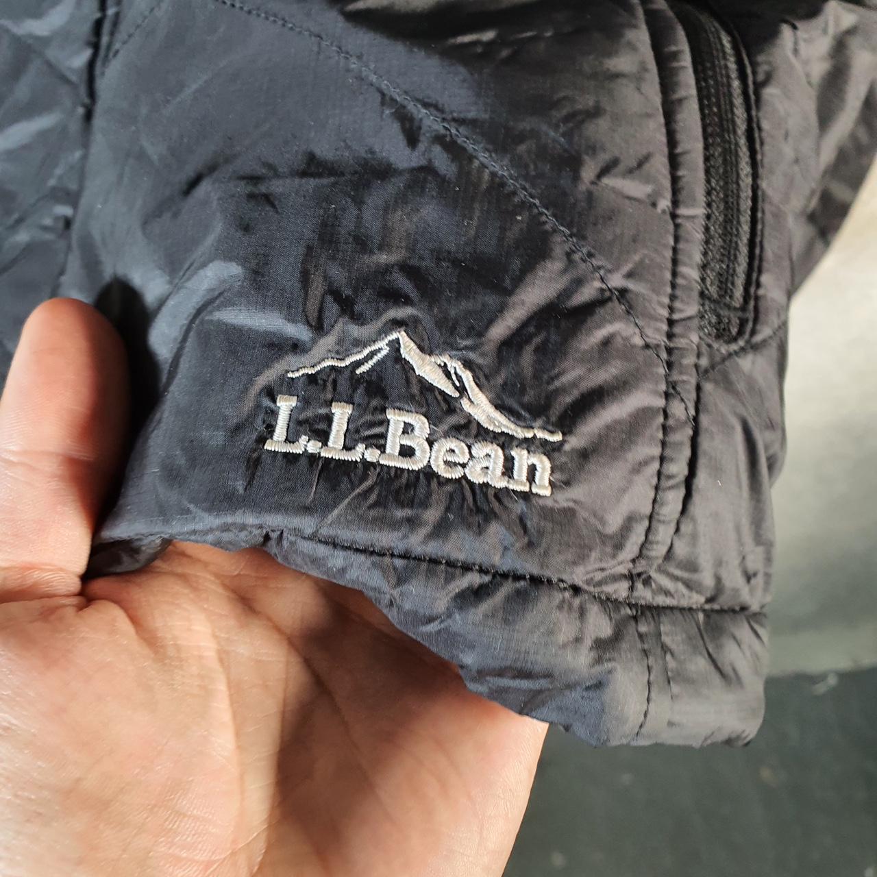 Vintage L.L. Bean Puffer Jacket Mens XL Black Waterproof Shell
