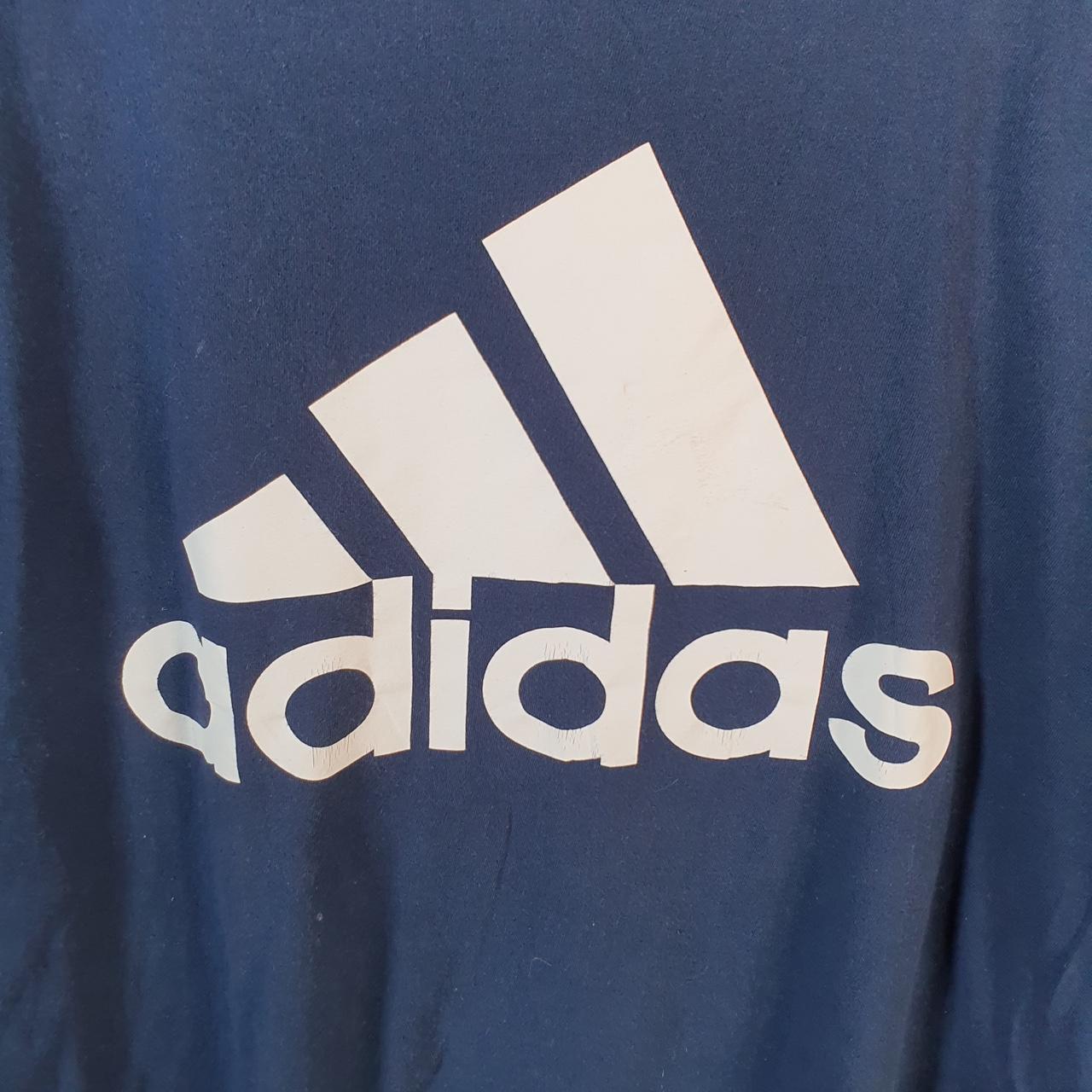 Vintage Adidas Go To Tee T Shirt Men’s Medium Navy Blue Three Stripes Logo Athletic
