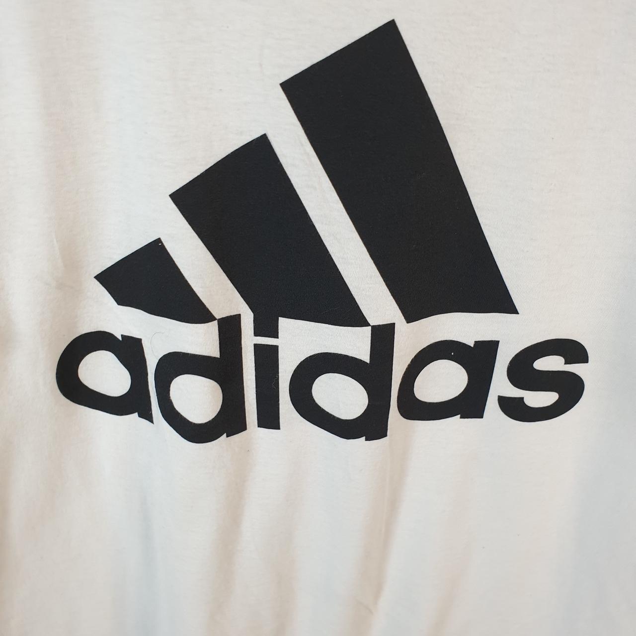 Vintage Adidas Go To Tee T Shirt Men’s Medium White Three Stripes Logo Athletic