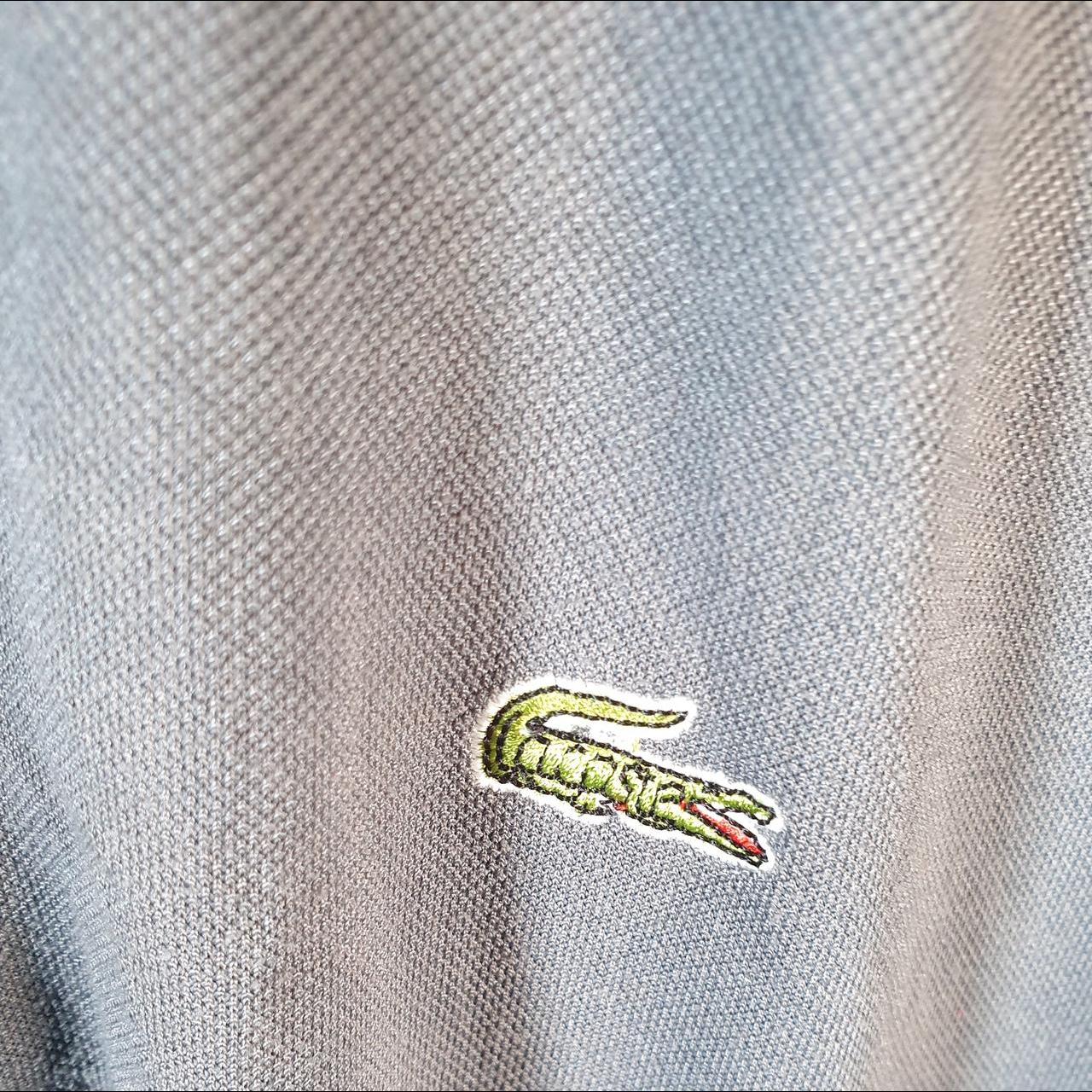 Vintage 90s Chemise Lacoste Polo Shirt Men’s Medium Grey Classic Fit Embroidered Logo