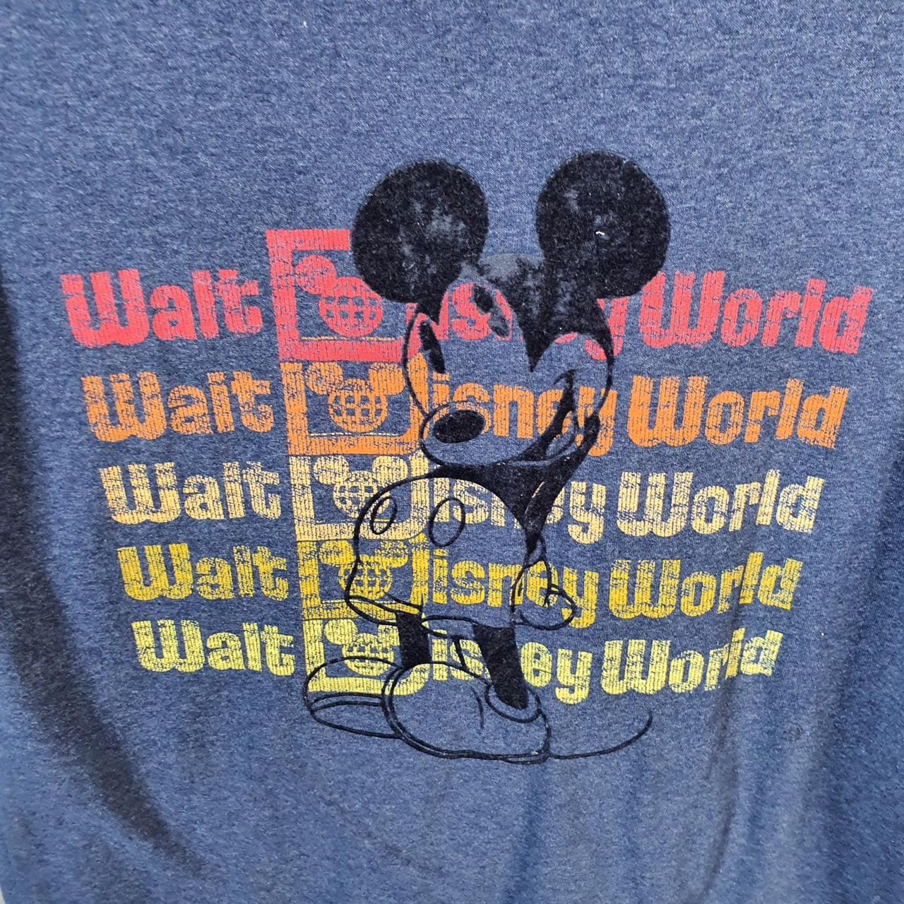 Vintage Disney Land Mickey Mouse T Shirt Men’s Medium Navy Blue Graphic Cartoon