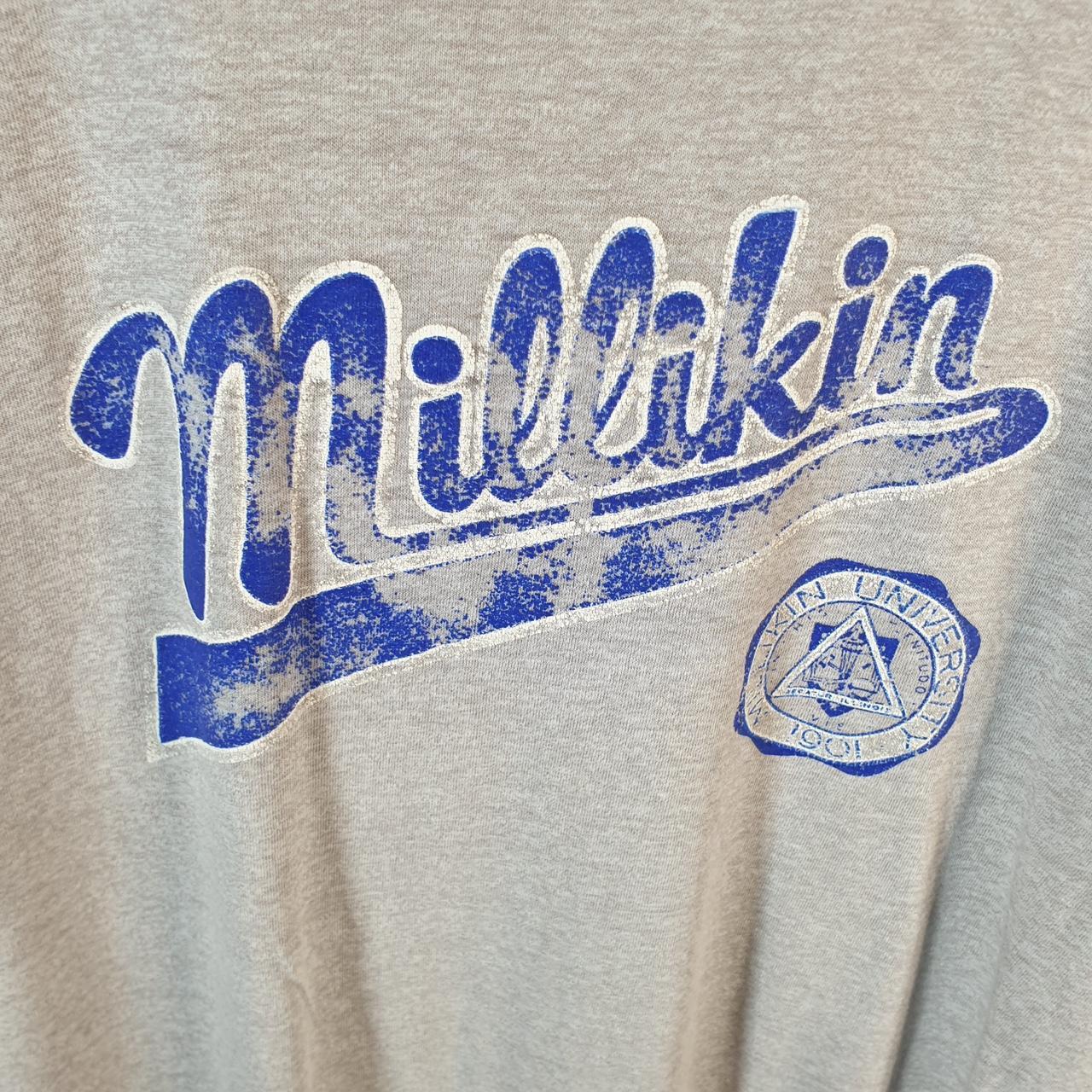 Vintage Screen Stars Millikin University 90s USA Single Stitch T Shirt Men’s Large Grey