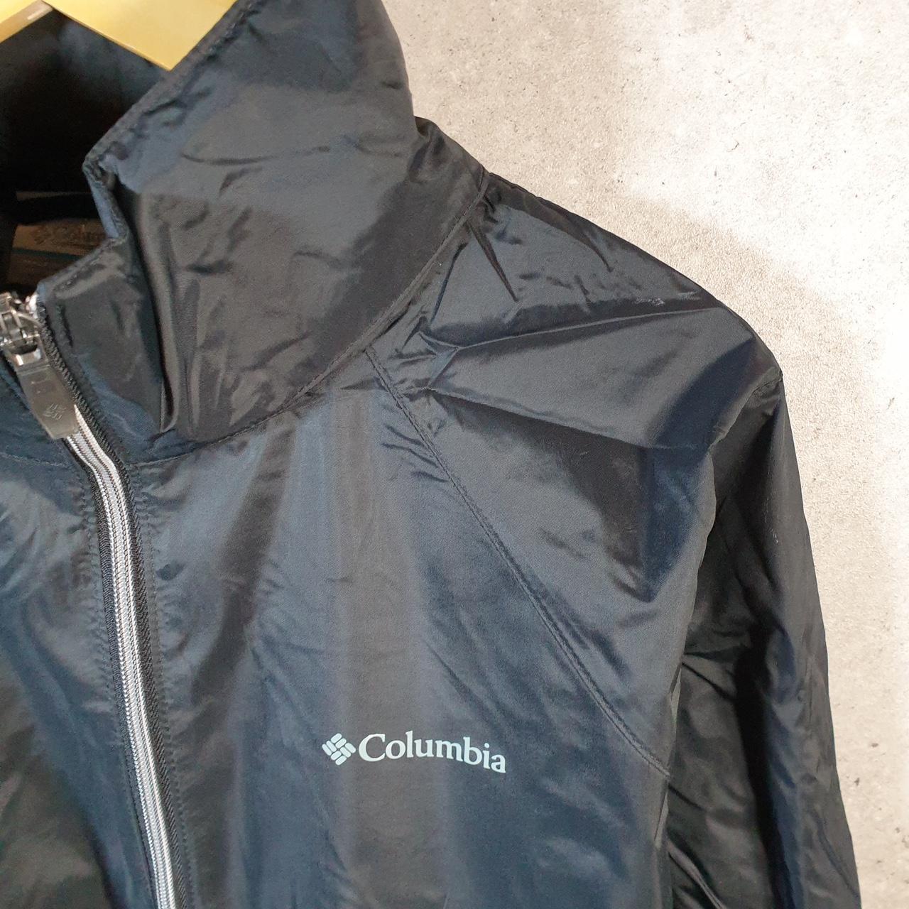 Vintage Columbia Windbreaker Track Jacket Womens XL Black USA Athletic
