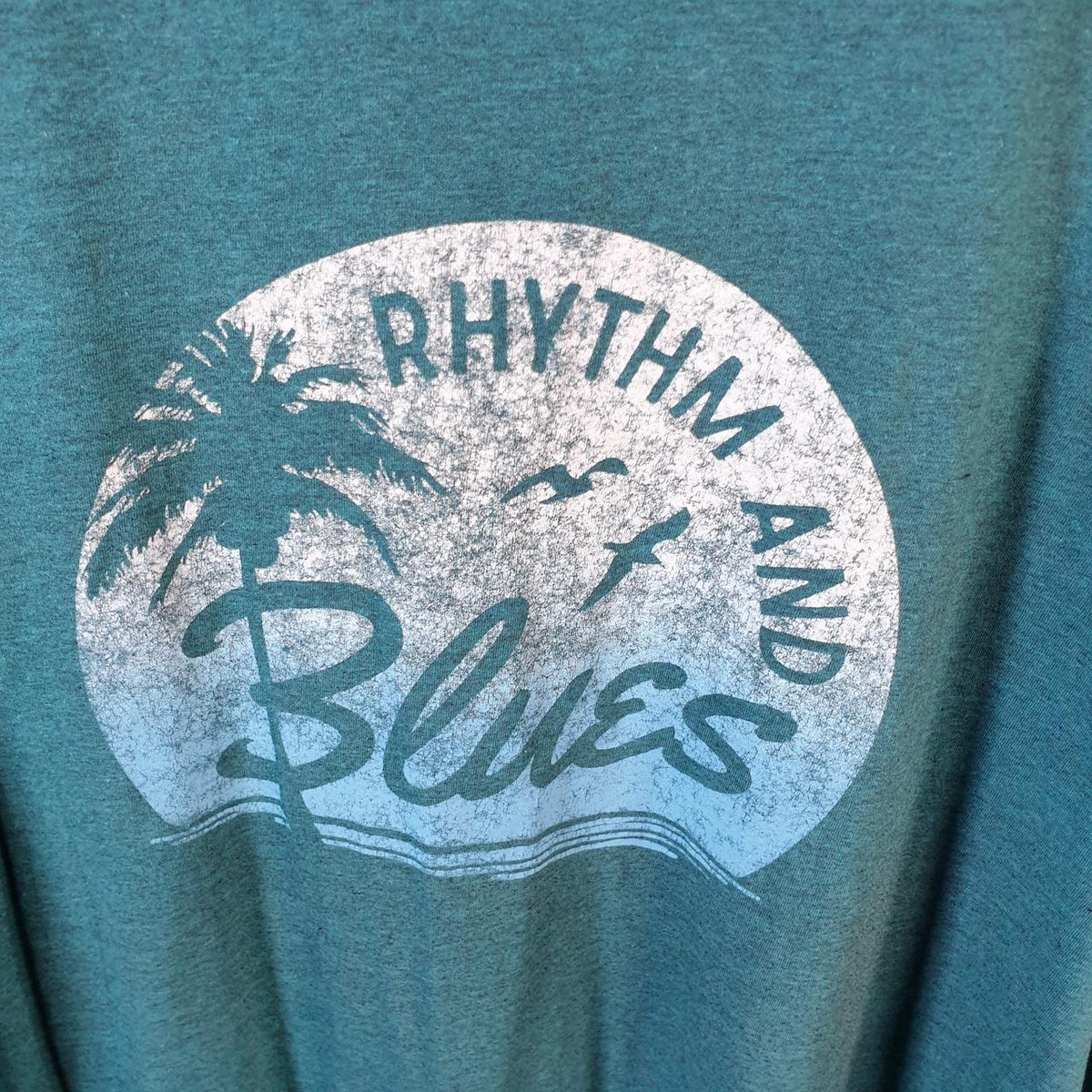 Vintage Sonoma Rhythm and Blues Graphic T Shirt Men’s 2XL Blue Casual Sports Logo
