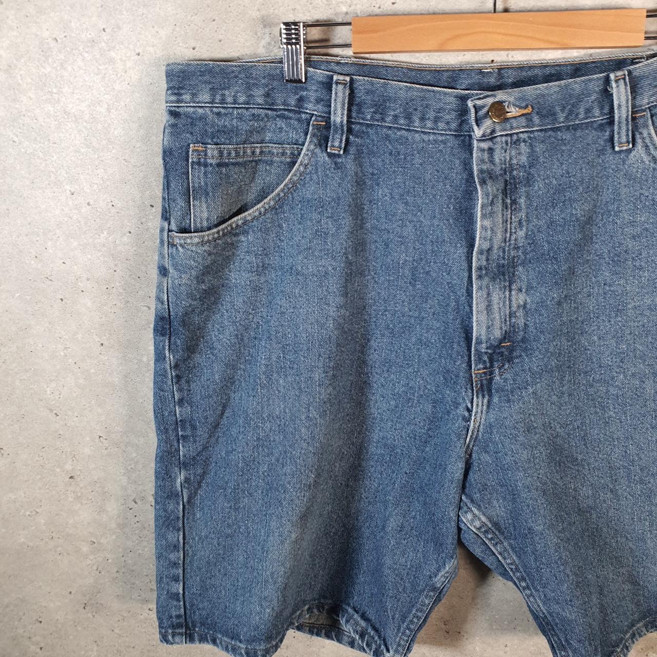 Vintage Wrangler Denim Shorts Jorts Cargo Men’s W40 Blue Baggy Cotton