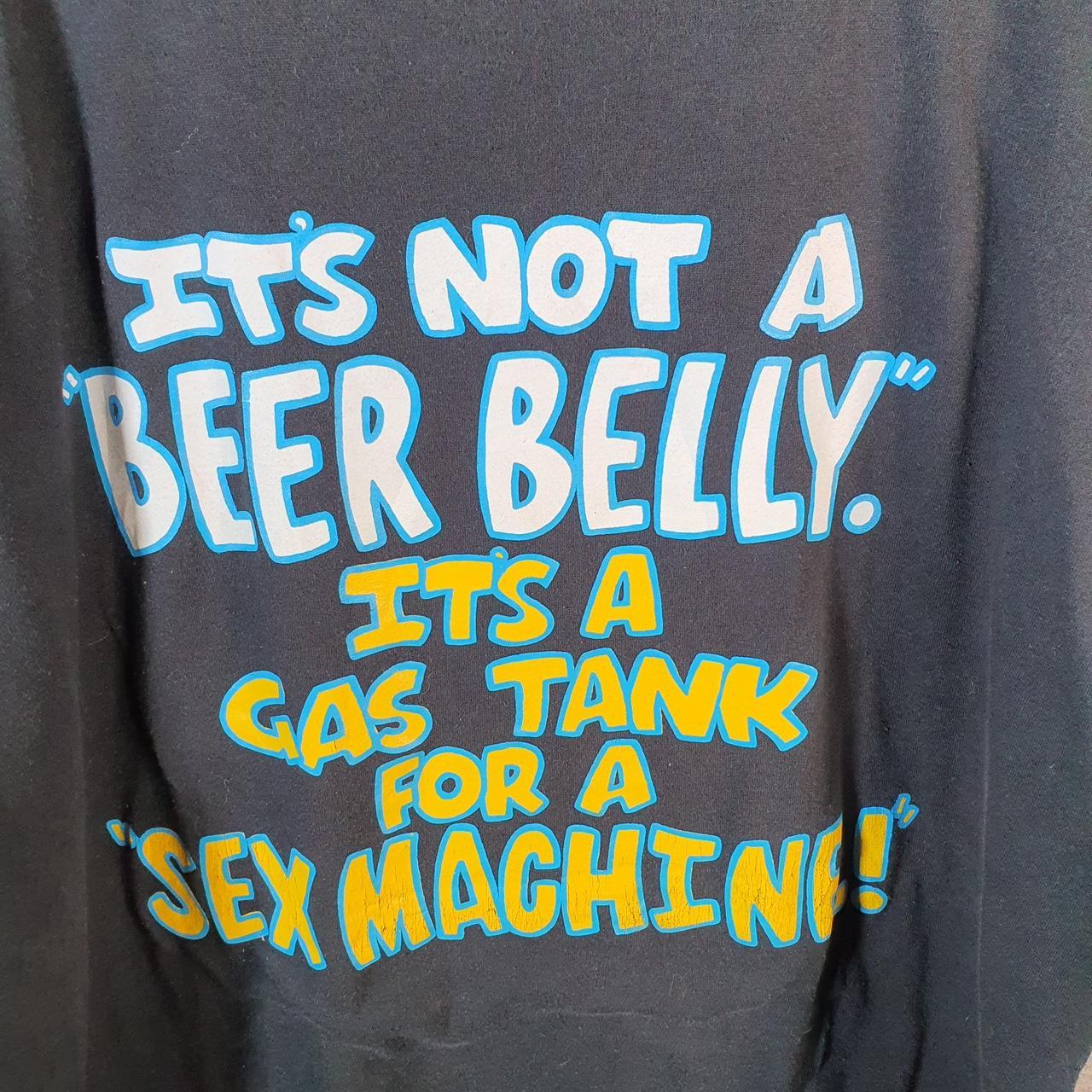 Vintage Jerzees Beer Belly 90s USA Single Stitch T Shirt Men’s XL Black