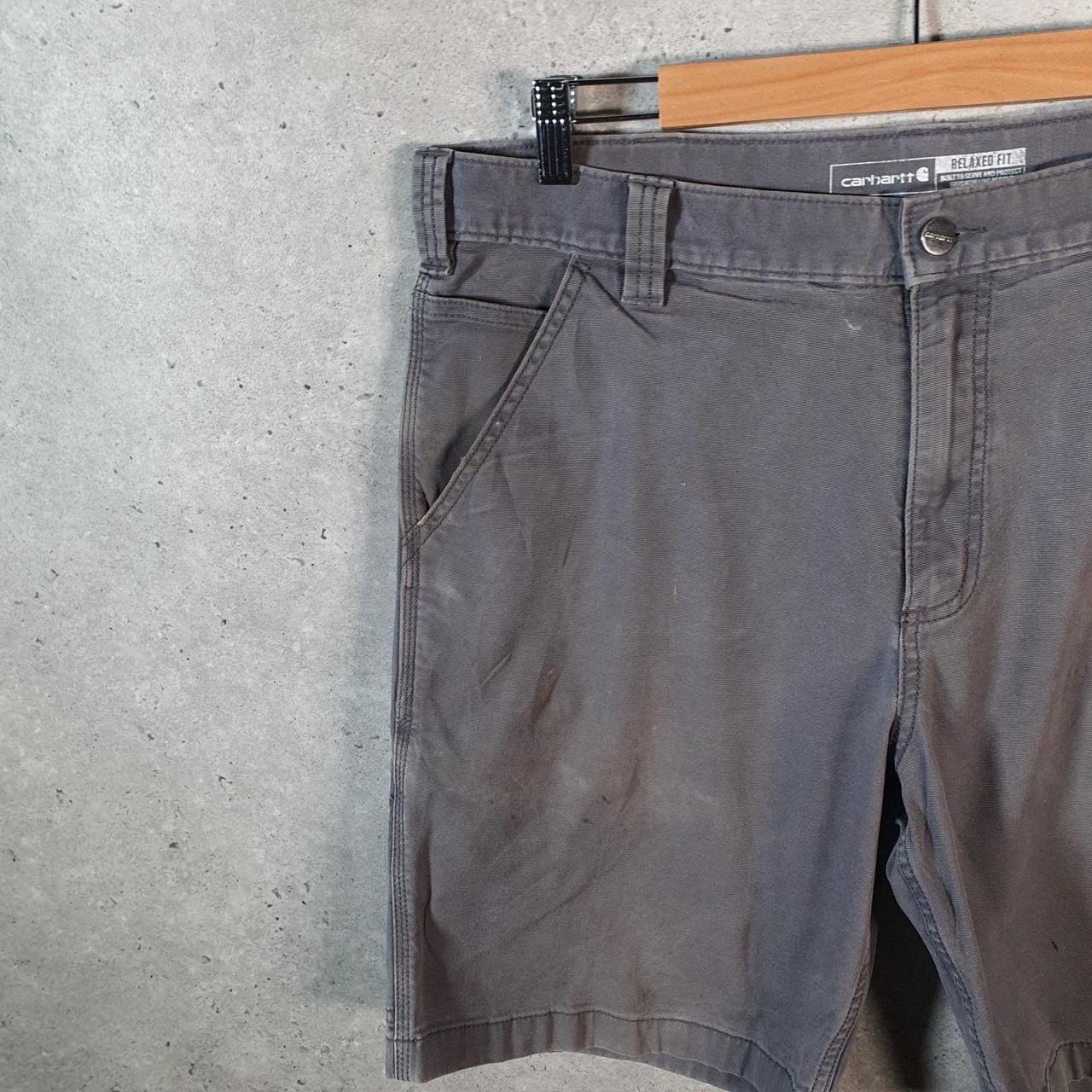 Vintage Carhartt Baggy Carpenter Shorts Jorts Cargo Men’s W36 Grey Relaxed Fit Workwear A4878