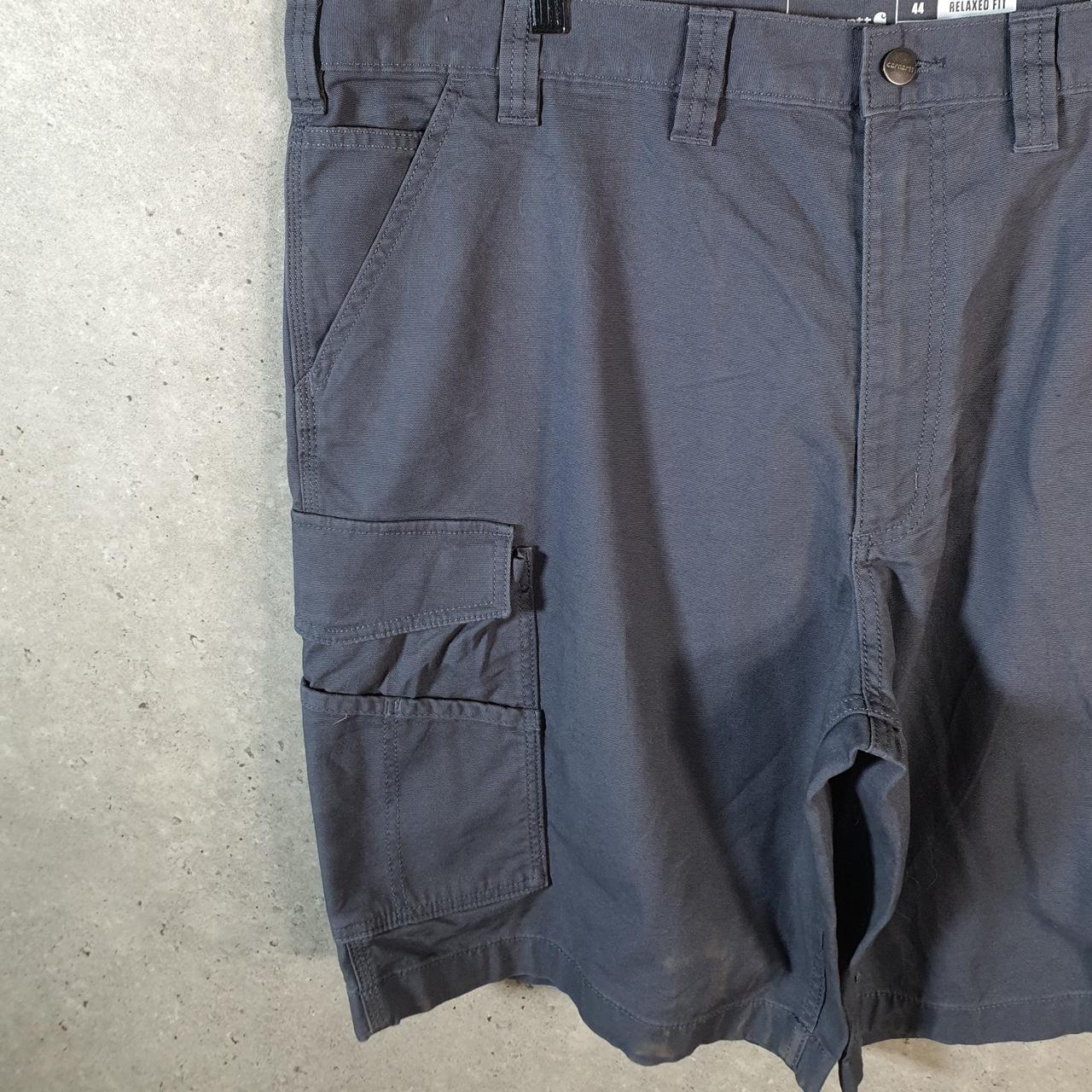 Vintage Carhartt Baggy Carpenter Shorts Jorts Cargo Men’s W44 Grey Relaxed Fit Workwear Big Fish Vintage