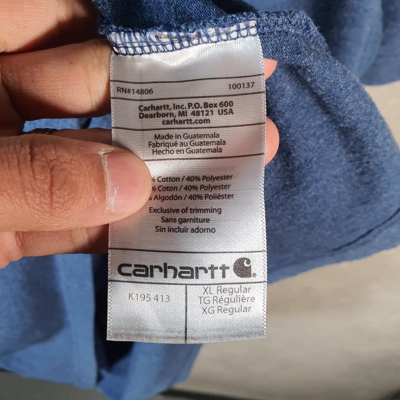 Vintage Carhartt Pocket T Shirt Men’s XL Blue Workwear Chore Utility Original Fit C9246