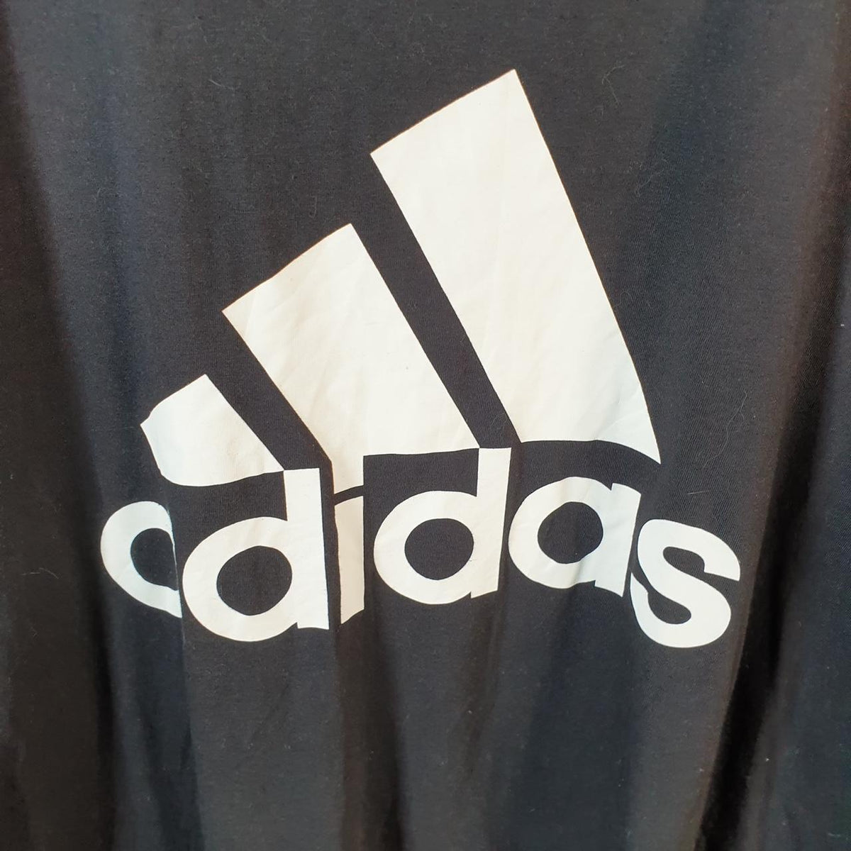Vintage Adidas Go Tee Performance T Shirt Shirt Men’s XL Black Three Stripes Logo Athletic