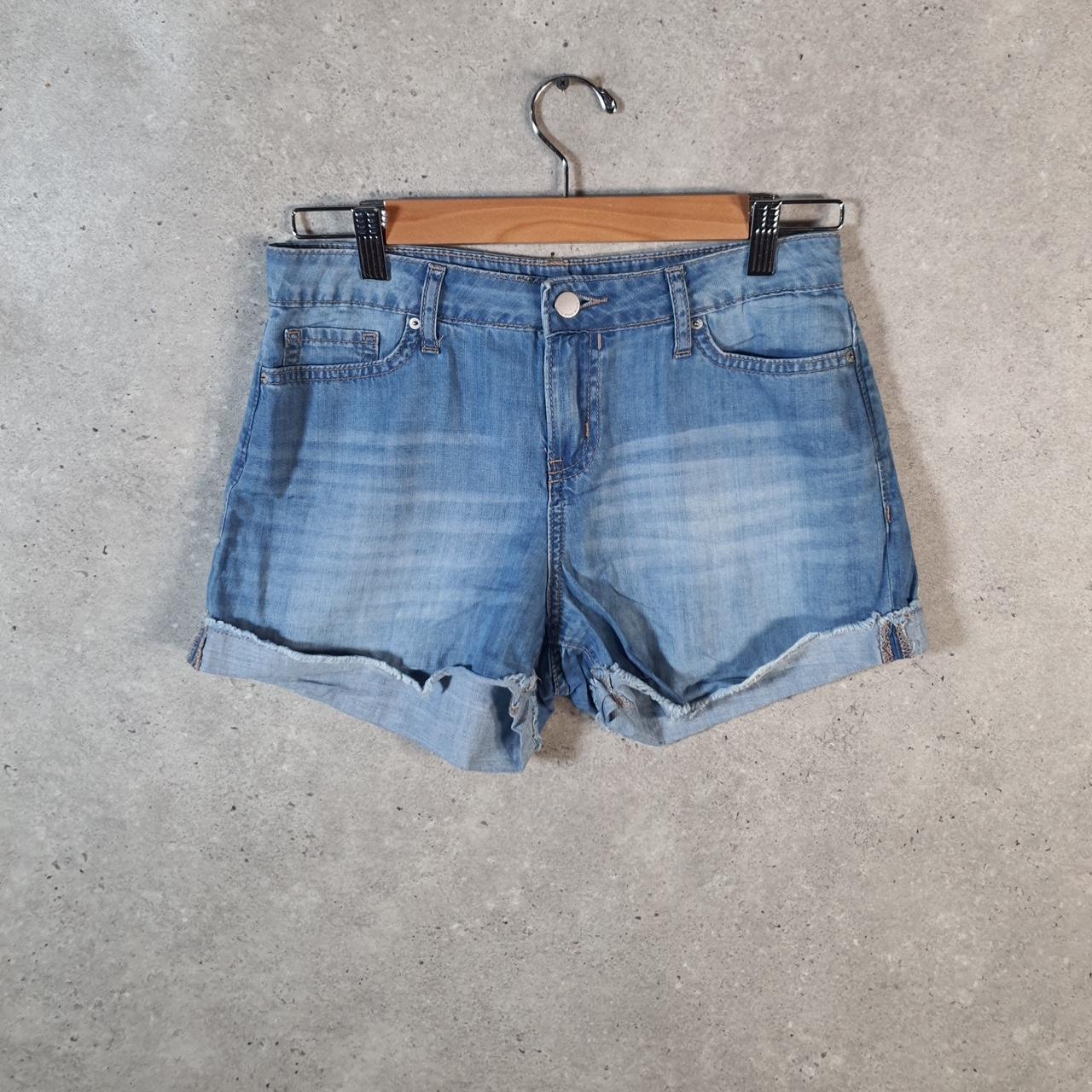 Vintage Calvin Klein Baggy Shorts Jorts Cargo Womens W28 Blue Relaxed Denim