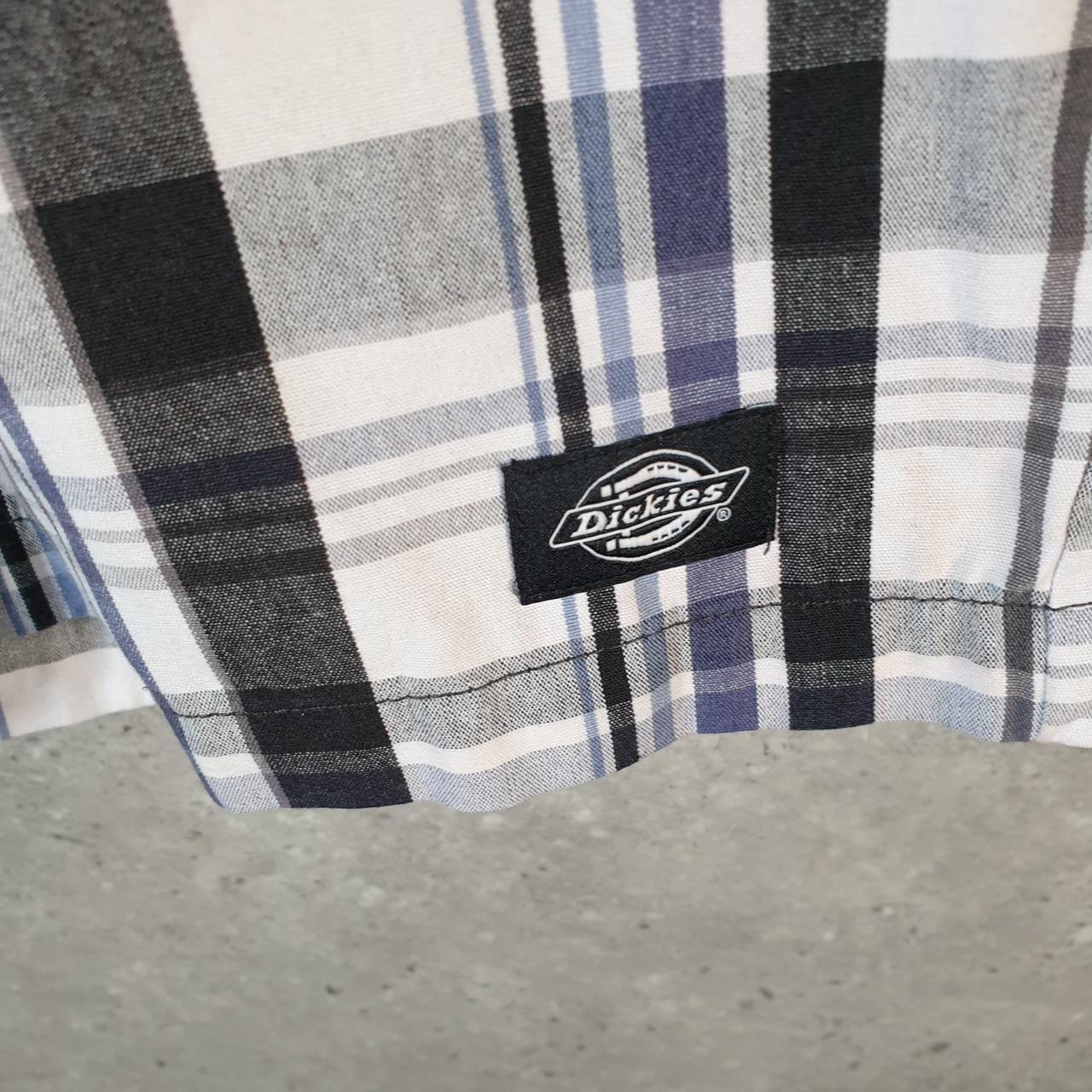 Vintage Dickies Baggy Chino Shorts Jorts Cargo Mens W34 Grey Checkered Regular Fit