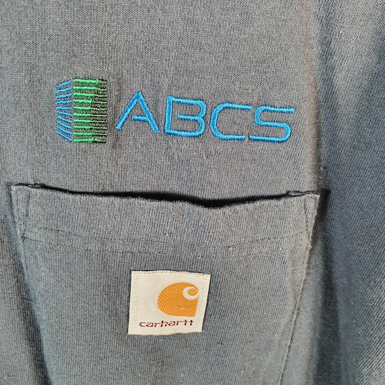 Vintage Carhartt Pocket T Shirt Men’s Large Blue Workwear Chore Utility Loose Fit - Big Fish Vintage