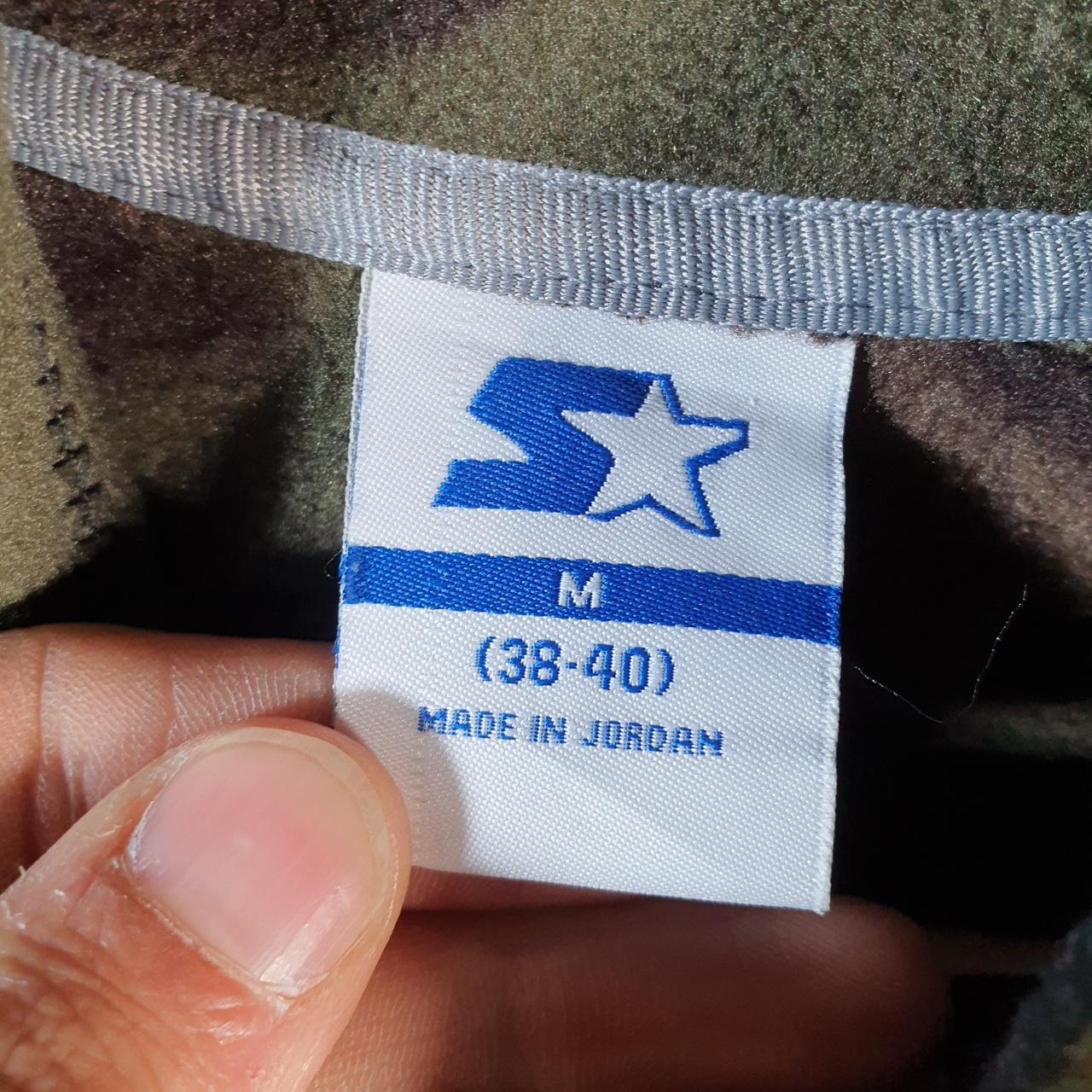 Vintage Starter 1/4 Zip Fleece Sweatshirt Mens Medium Camo Logo Winter