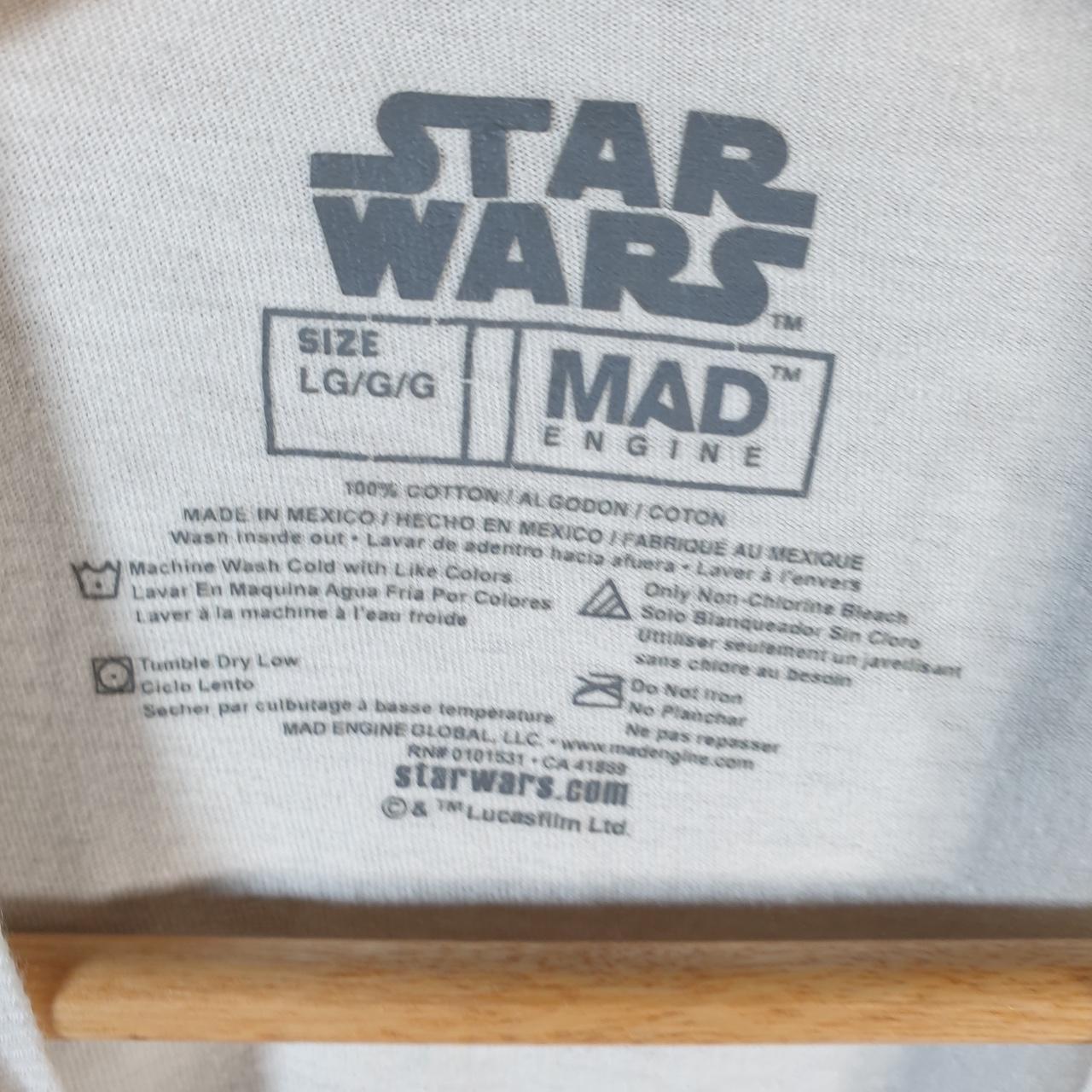 Vintage Star Wars May The Force Be With You T Shirt Men’s Large White Logo Graphic