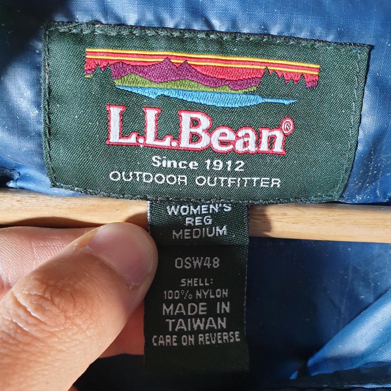 Vintage L.L. Bean Outdoors Nylon Jacket Womens Medium Blue Waterproof