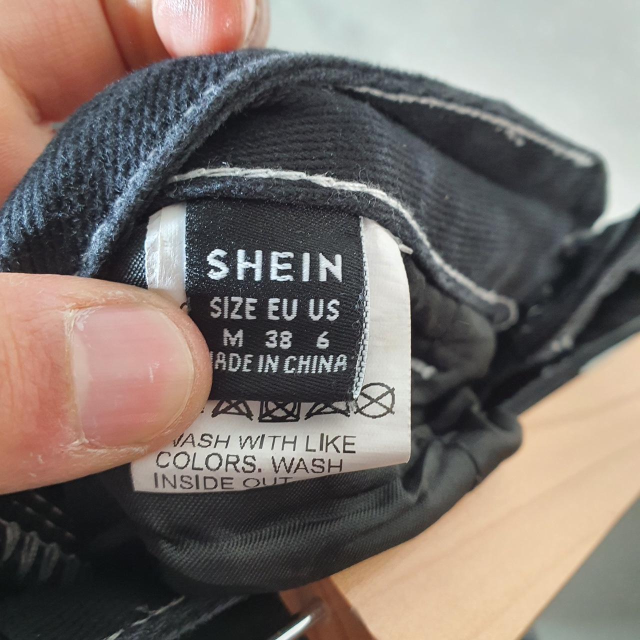 Shein Faces Graphic Straight Y2K Hip Hop Jeans Womens Medium Black Denim USA Big Fish Vintage