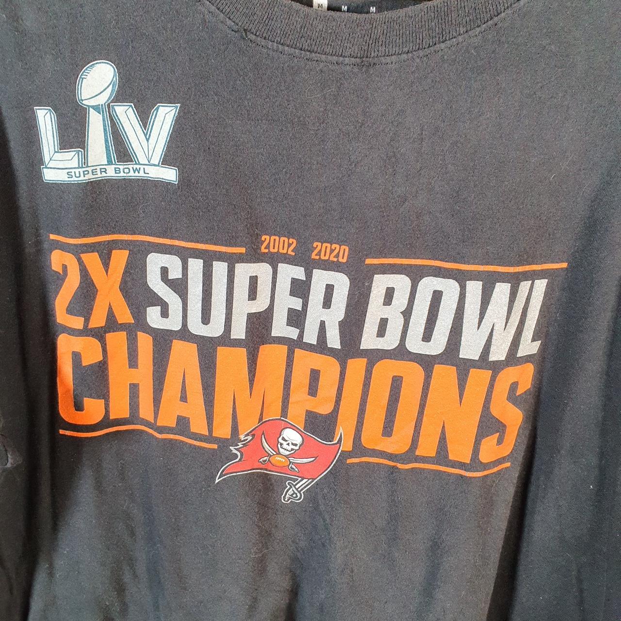 Vintage Nike 2020 Super Bowl Tamp Bay Buccaneers T Shirt Men’s Medium Black Swoosh Athletic