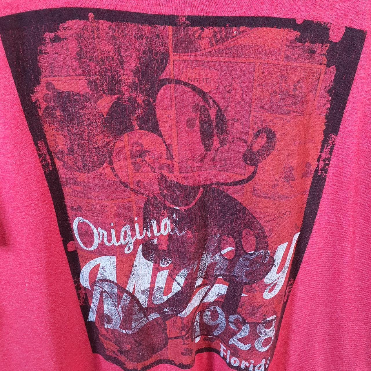 Vintage Disney Land Mickey Mouse Florida T Shirt Men’s XL Pink Logo Graphic Cartoon