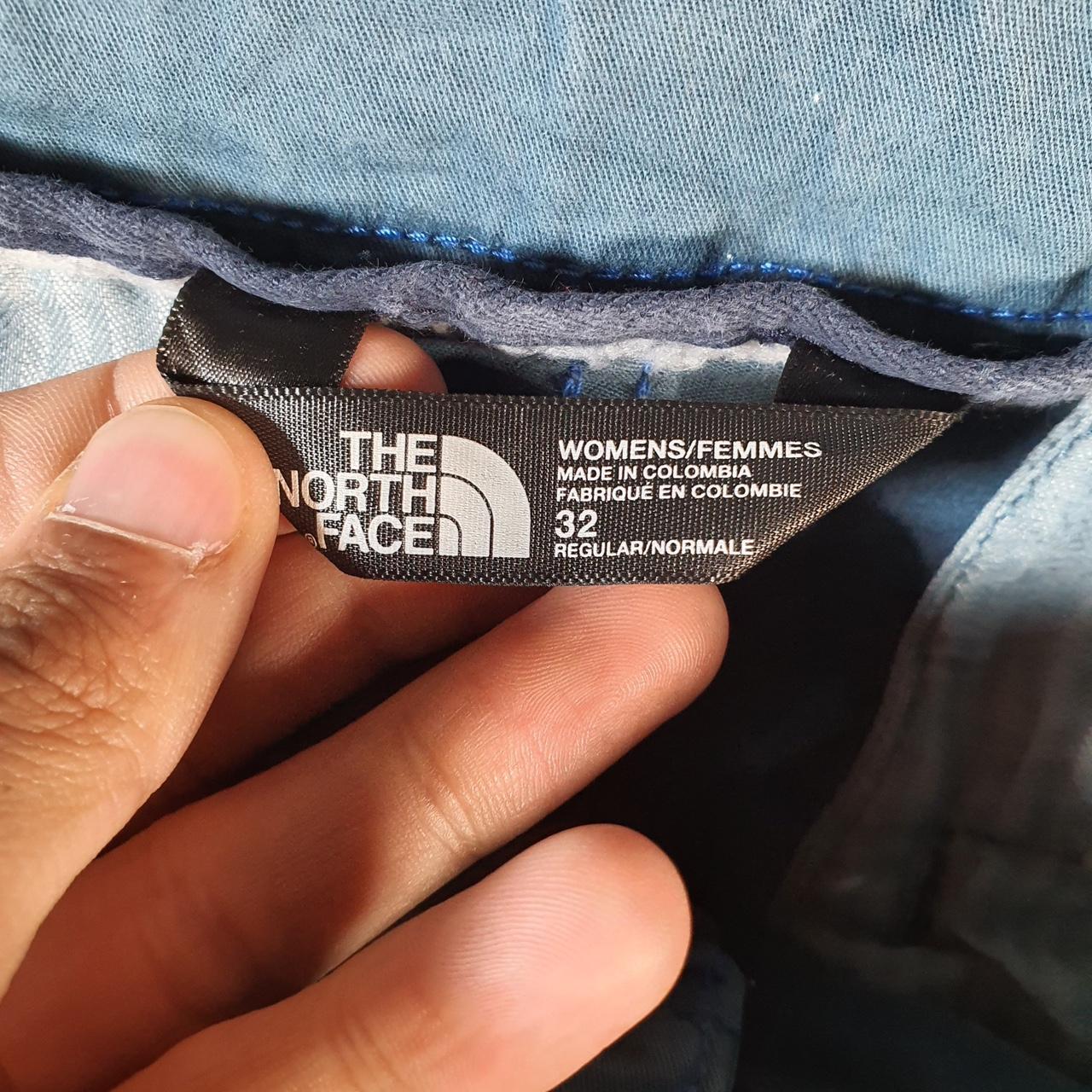 Vintage The North Face TNF Shorts Jorts Chino Cargo Womens W32 Blue Baggy Cotton
