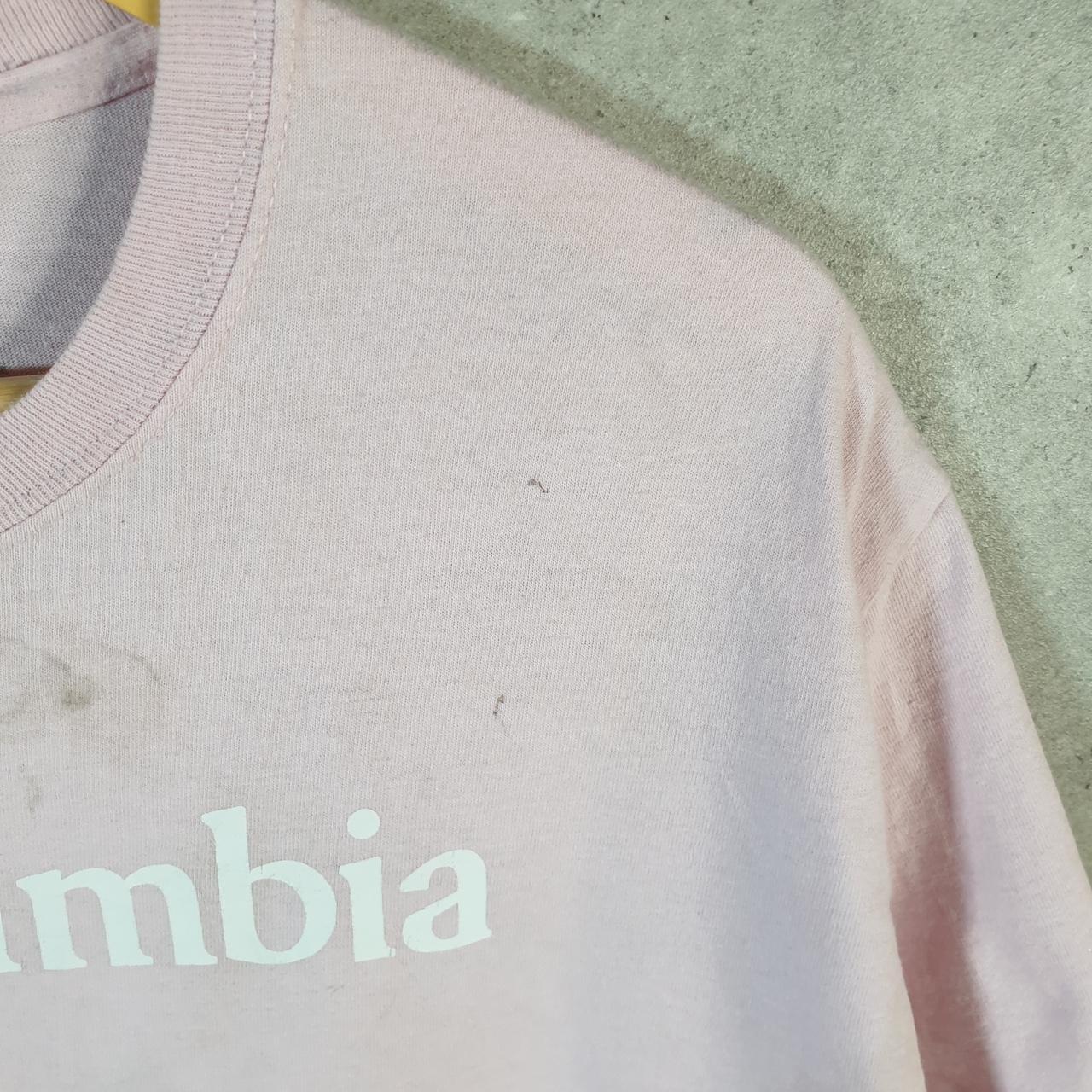 Vintage Columbia Spellout T Shirt Shirt Men’s Large Pink Logo Athletic