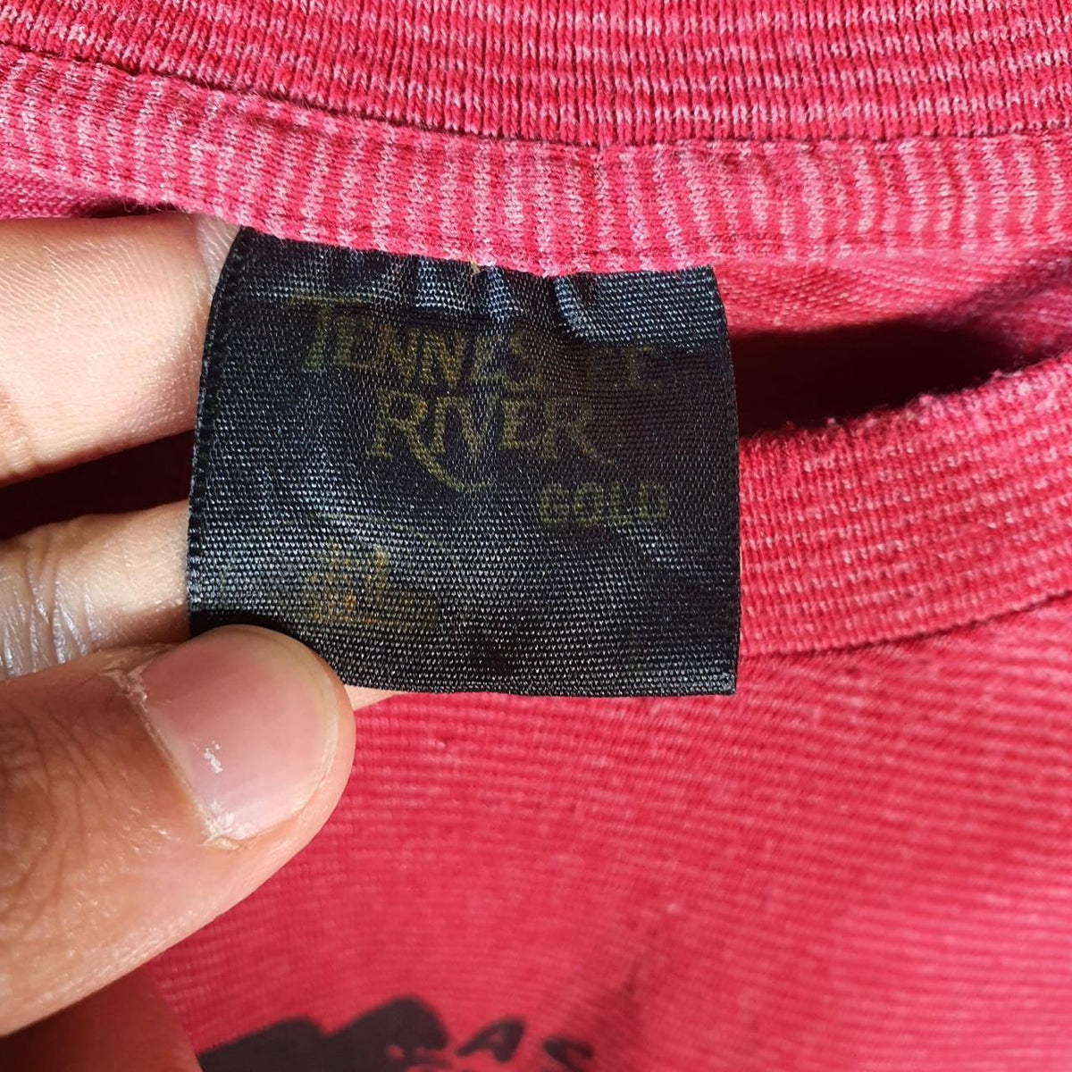 Vintage Tennessee River Innuendo Rude 90s USA Single Stitch T Shirt Men’s Medium Red
