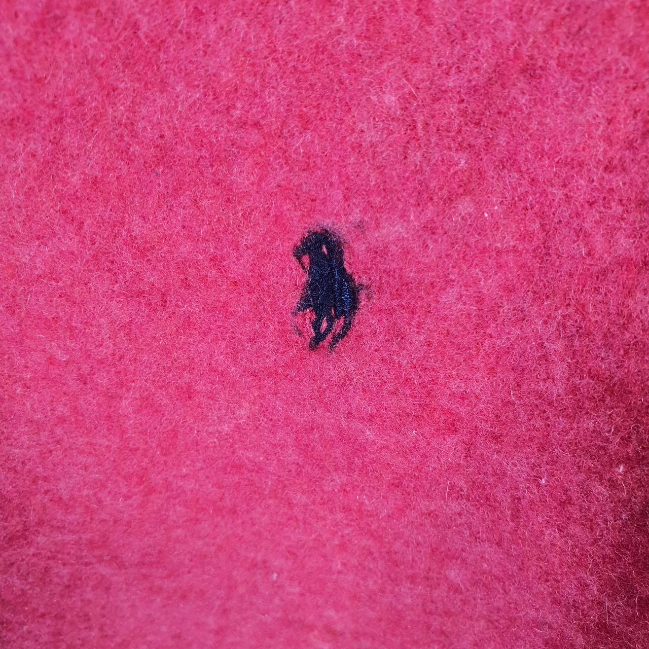 Vintage Ralph Lauren Polo Wool Knit Sweatshirt Womens Medium Pink Pony