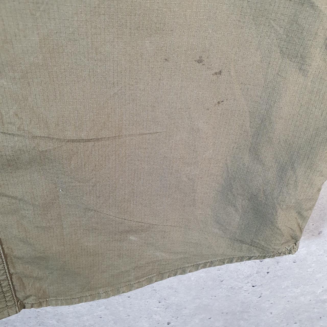 Vintage Carhartt Shirt Button Down Mens Small Khaki Green Short Sleeve Chore Utility Relaxed