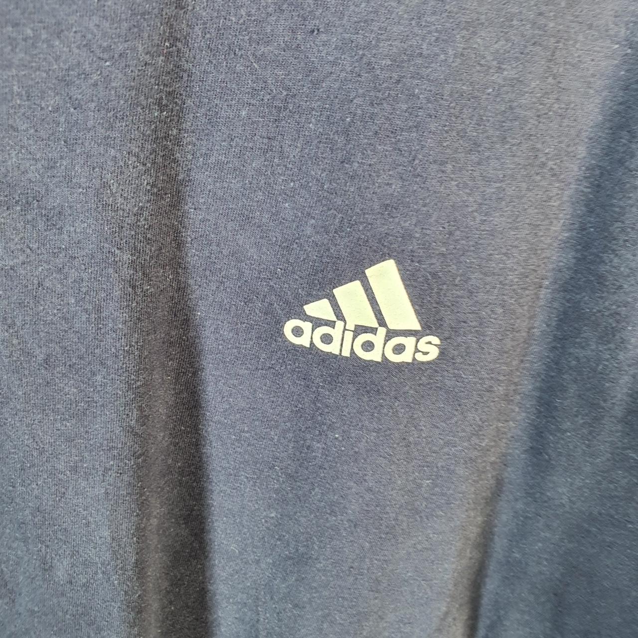 Vintage Adidas Go To Tee T Shirt Men’s Medium Navy Blue Three Stripes Logo Athletic