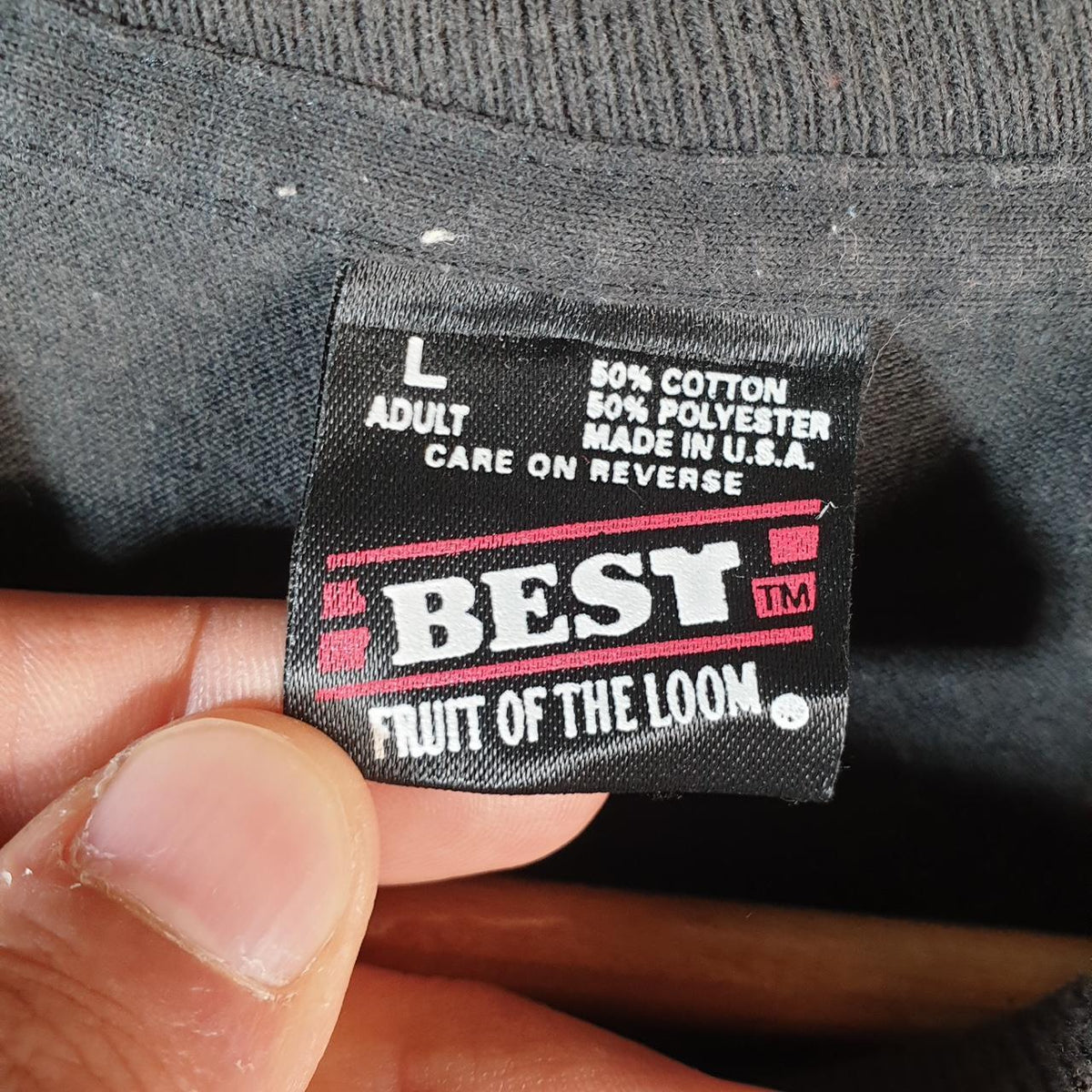 Vintage Fruit of the Loom Fulton Firebirds 90s Single Stitch T Shirt Men’s Large Black C8135