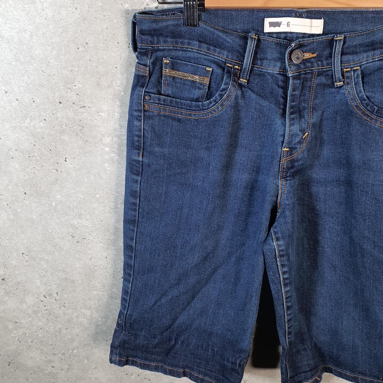 Vintage Levi’s Cut Off Baggy Shorts Jorts Cargo Womens W28 Blue Relaxed Denim