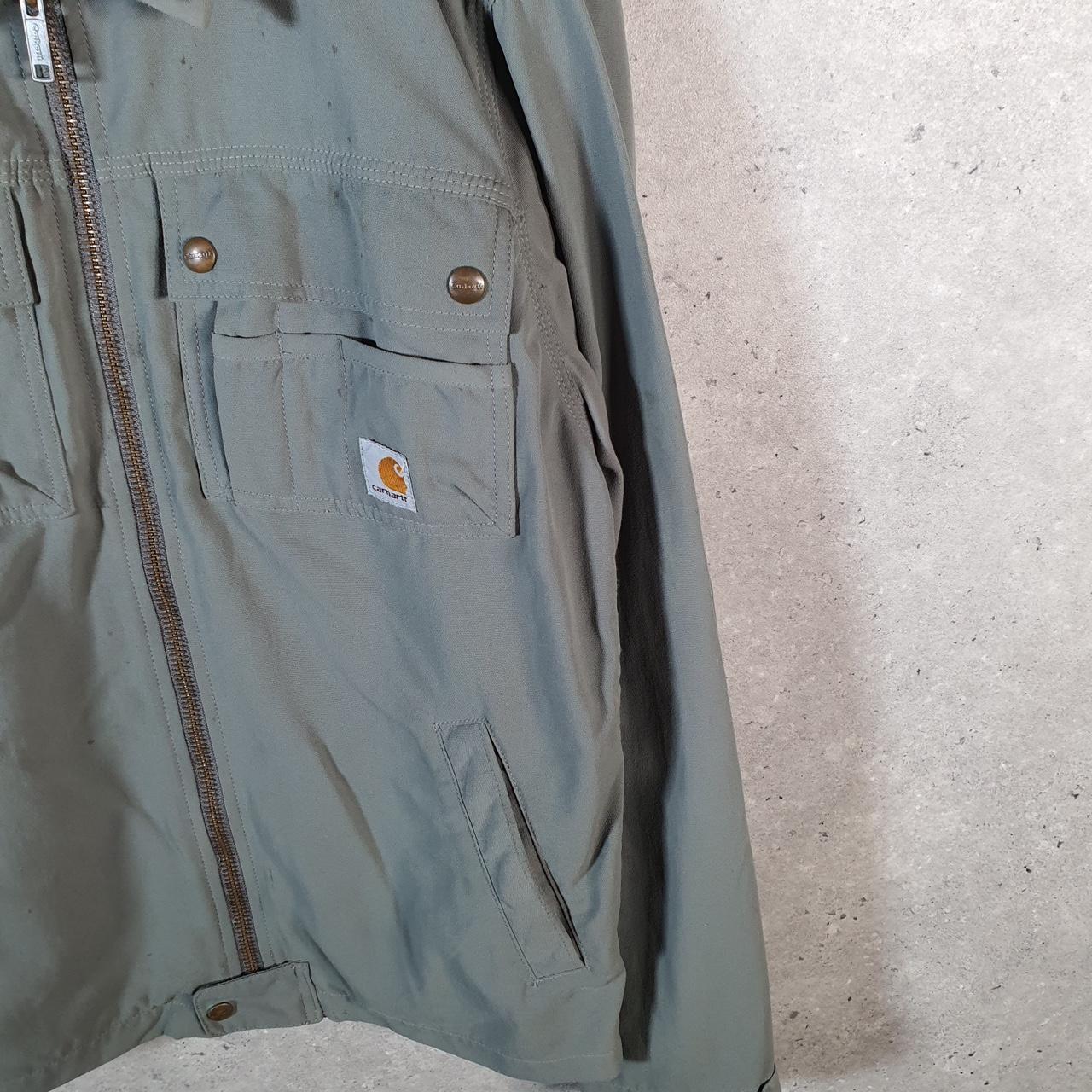 Vintage Carhartt Overshirt Shacket Jacket Men’s Small Khaki Green Workwear Canvas USA G2114