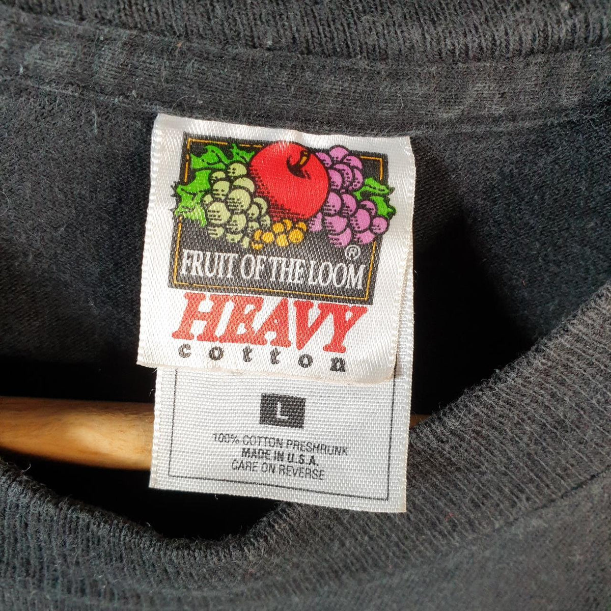 Vintage Fruit of the Loom Las Vegas Nevada 90s USA Single Stitch T Shirt Men’s Large Black C8763