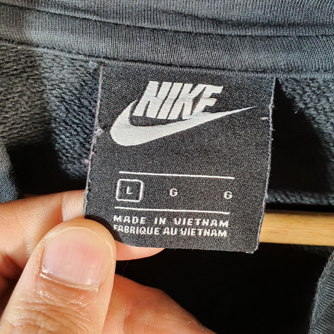 Vintage Nike Club Hoodie Womens Large Black Swoosh Y2K Pullover Logo