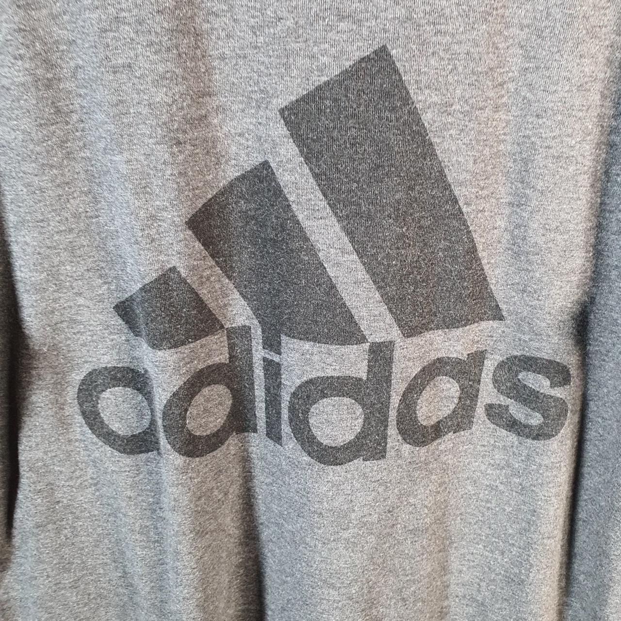 Vintage Adidas Golf T Shirt Men’s Medium Grey Three Stripes Logo Athletic