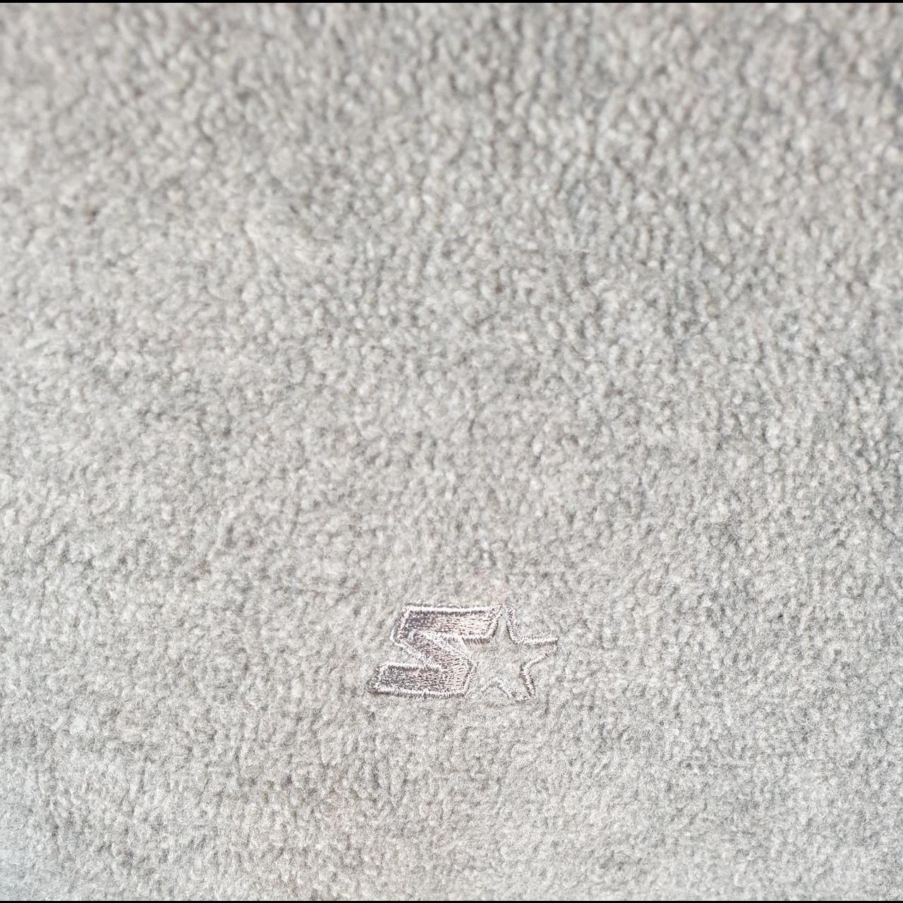 Vintage Starter Fleece Sweatshirt Jacket Mens 3XL Grey 1/4 Zip Embroidered Logo