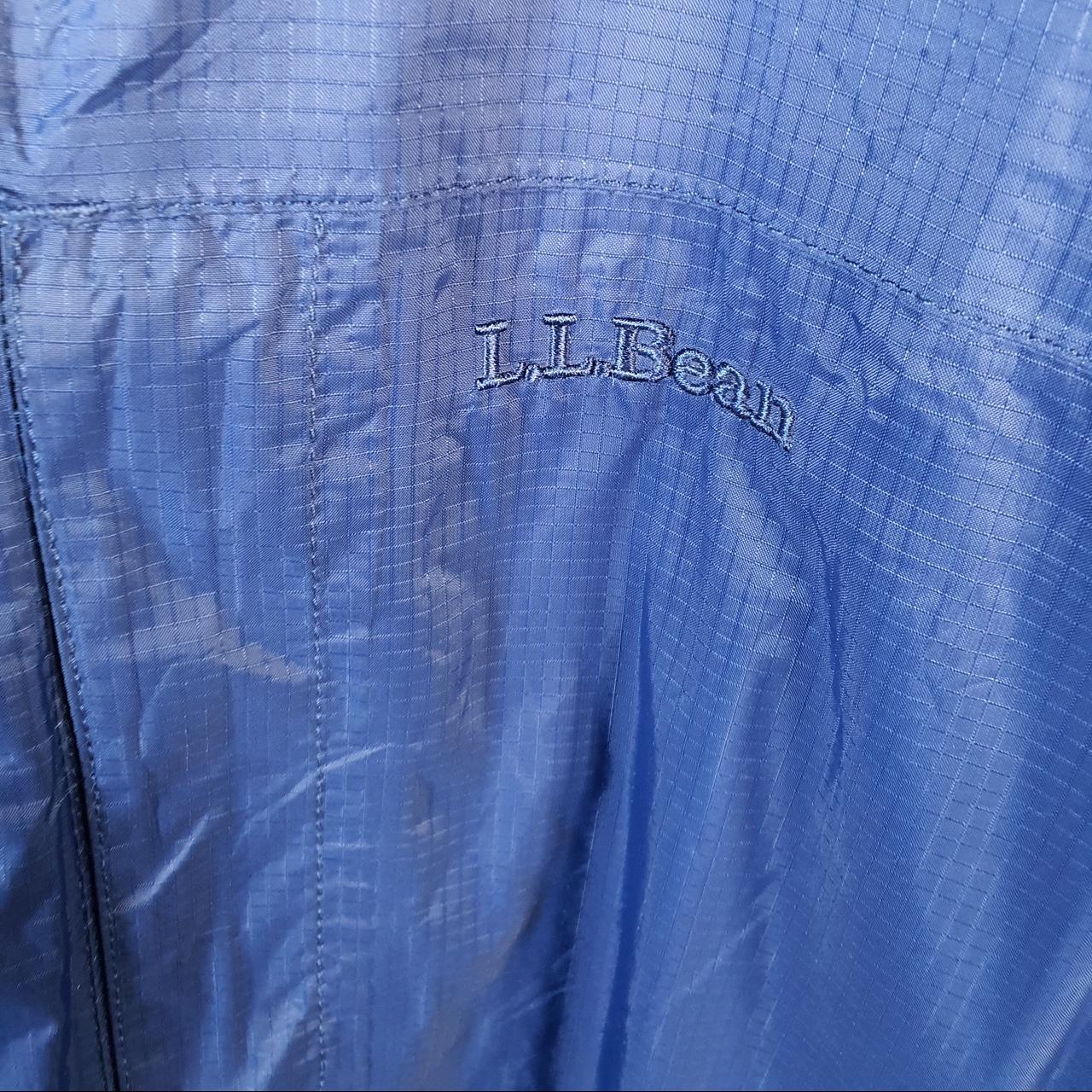 Vintage L.L. Bean Outdoors Nylon Jacket Mens 2XL Blue Waterproof Hooded