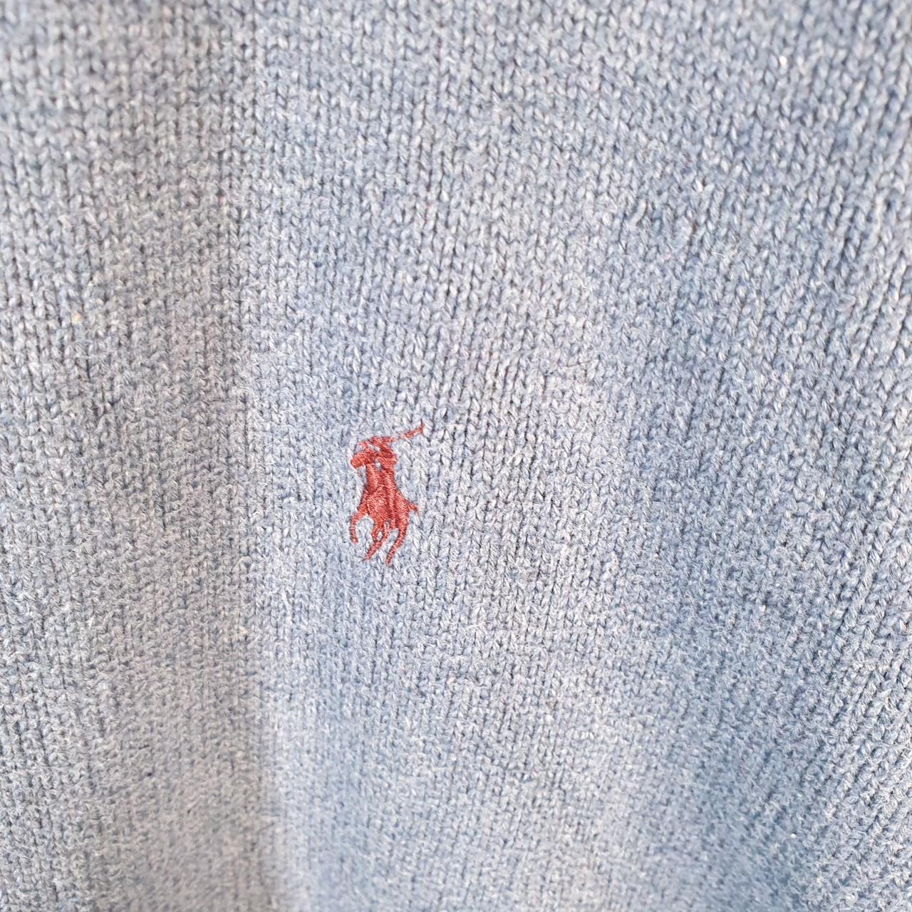 Vintage Ralph Lauren Polo 1/4 Button Sweatshirt Men’s Large Blue Cotton Pullover Pony