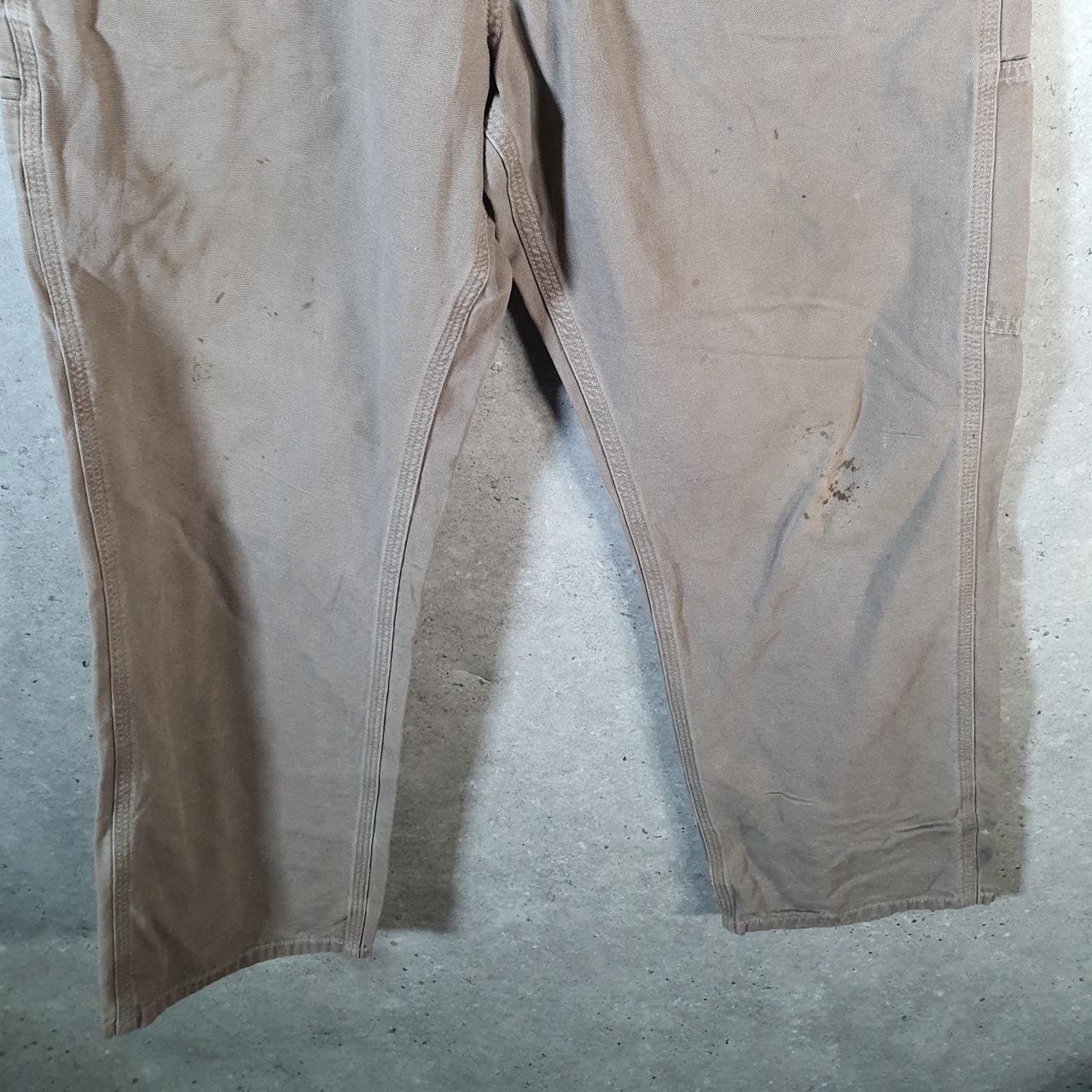 Vintage Carhartt Carpenter Trousers Mens W33 L30 Brown Loose Fit Workwear